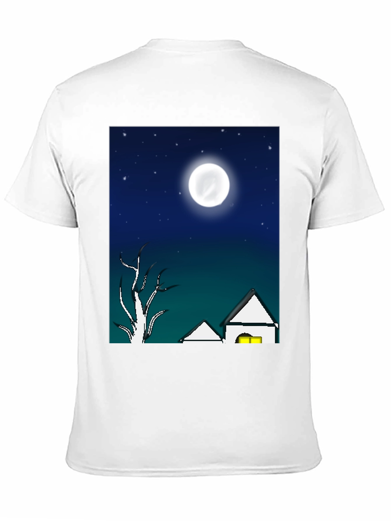 Eerie Night Scene Black T-Shirt