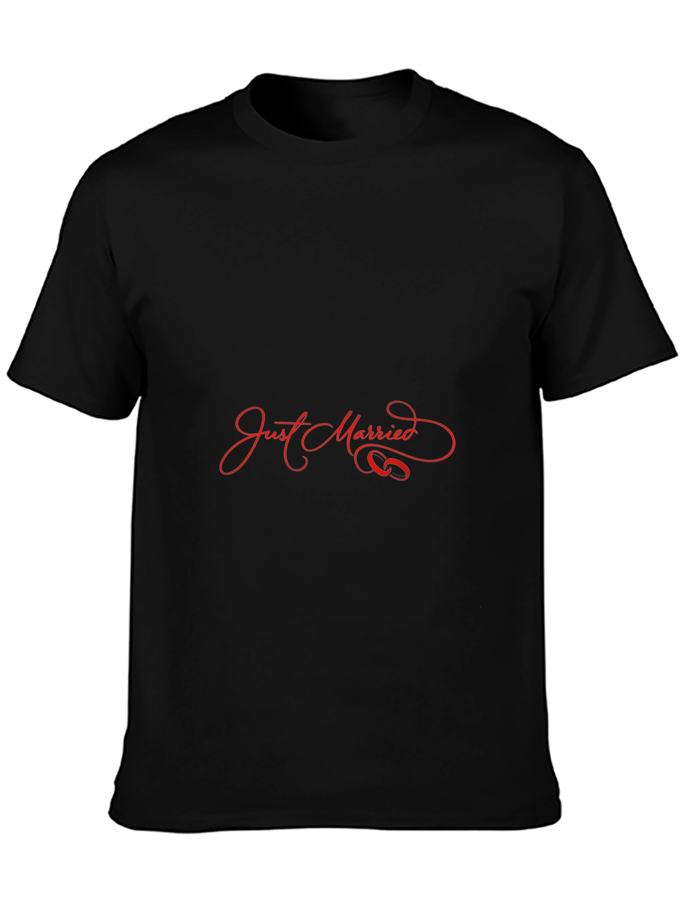 Just Married Graphic Tee - Black