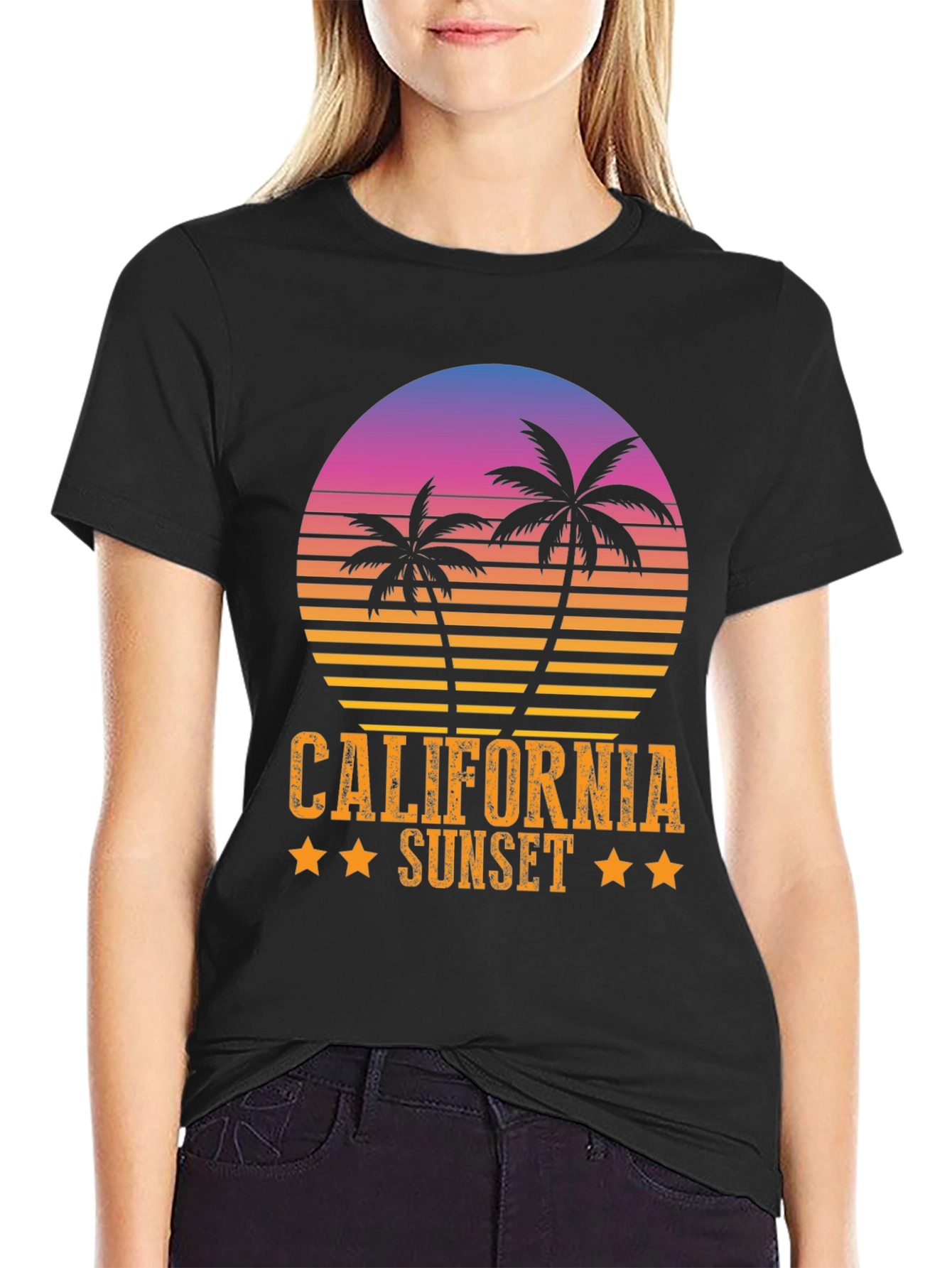 California Sunset Graphic Tee - Black