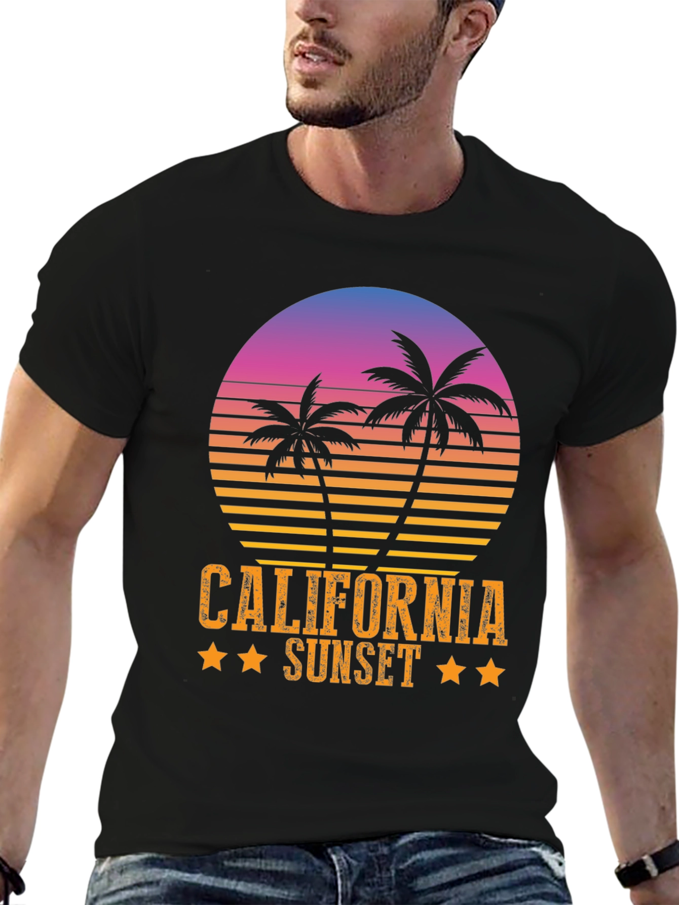 California Sunset Graphic Tee - Black