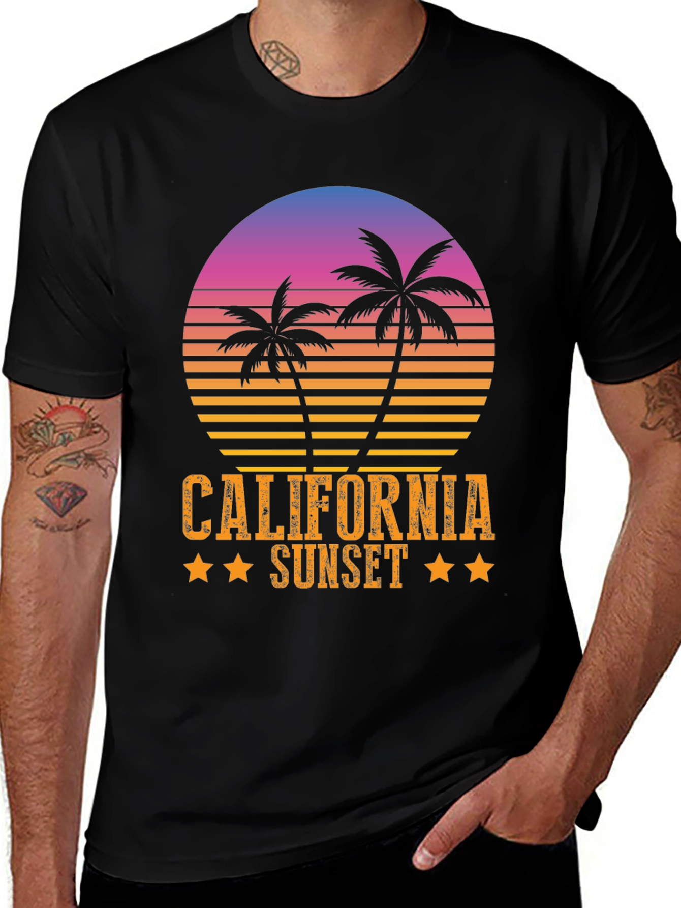 California Sunset Graphic Tee - Black