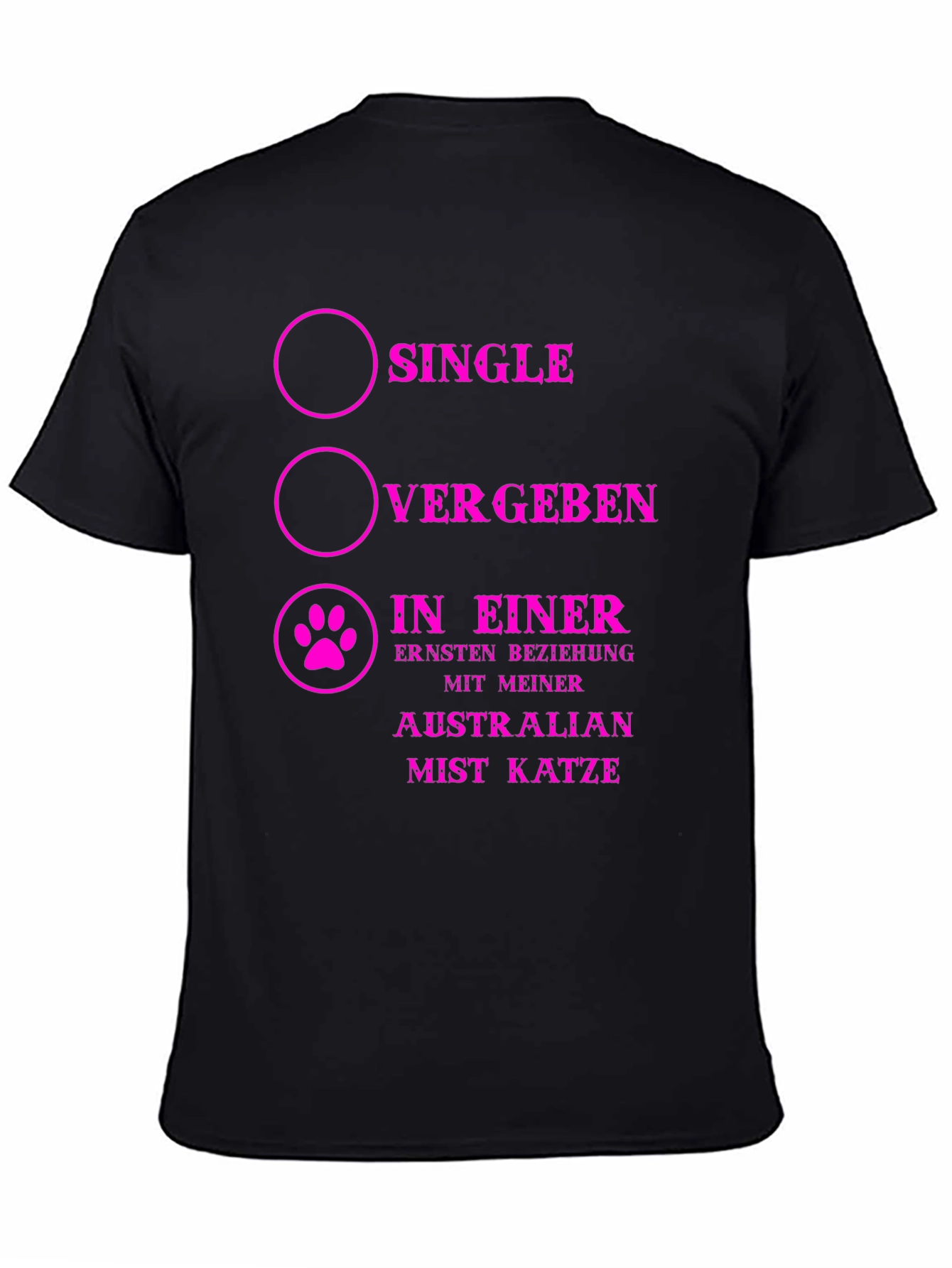 Single Vergeben Australian Mist Katze T-Shirt