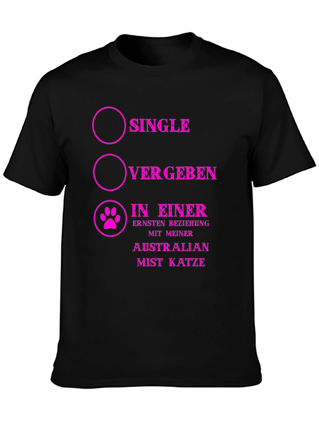 Single Vergeben Australian Mist Katze T-Shirt