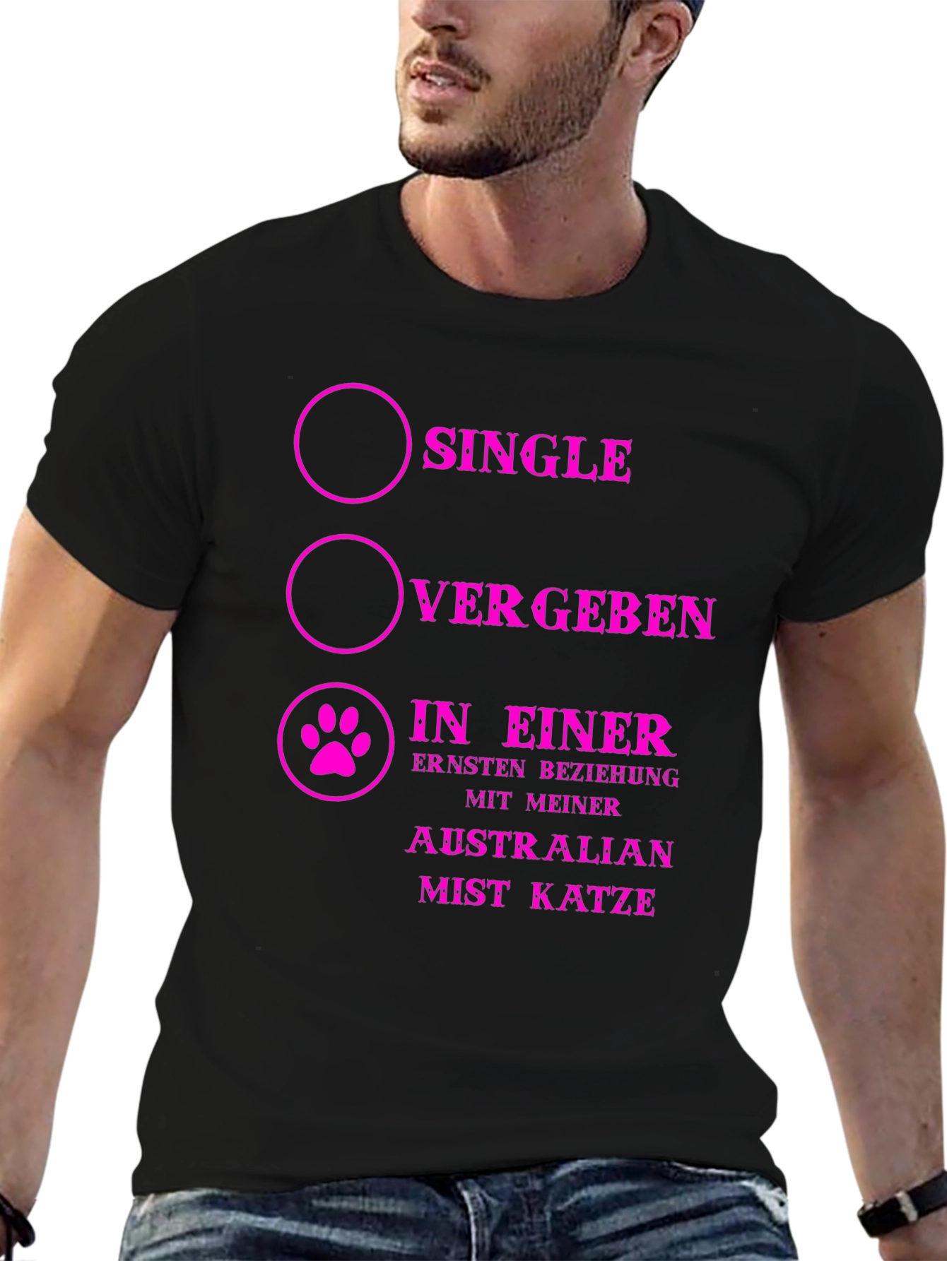 Single Vergeben Australian Mist Katze T-Shirt