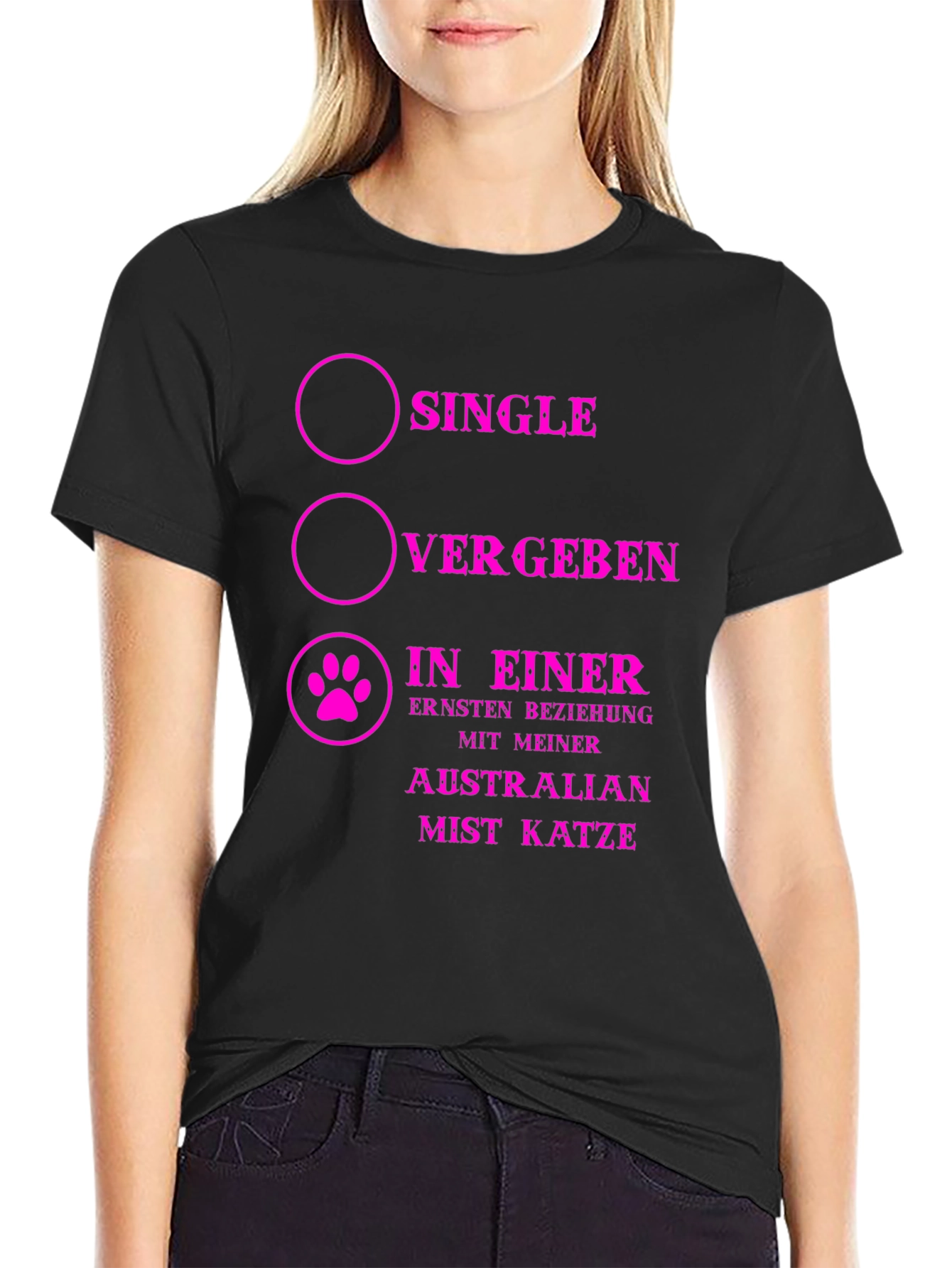 Single Vergeben Australian Mist Katze T-Shirt