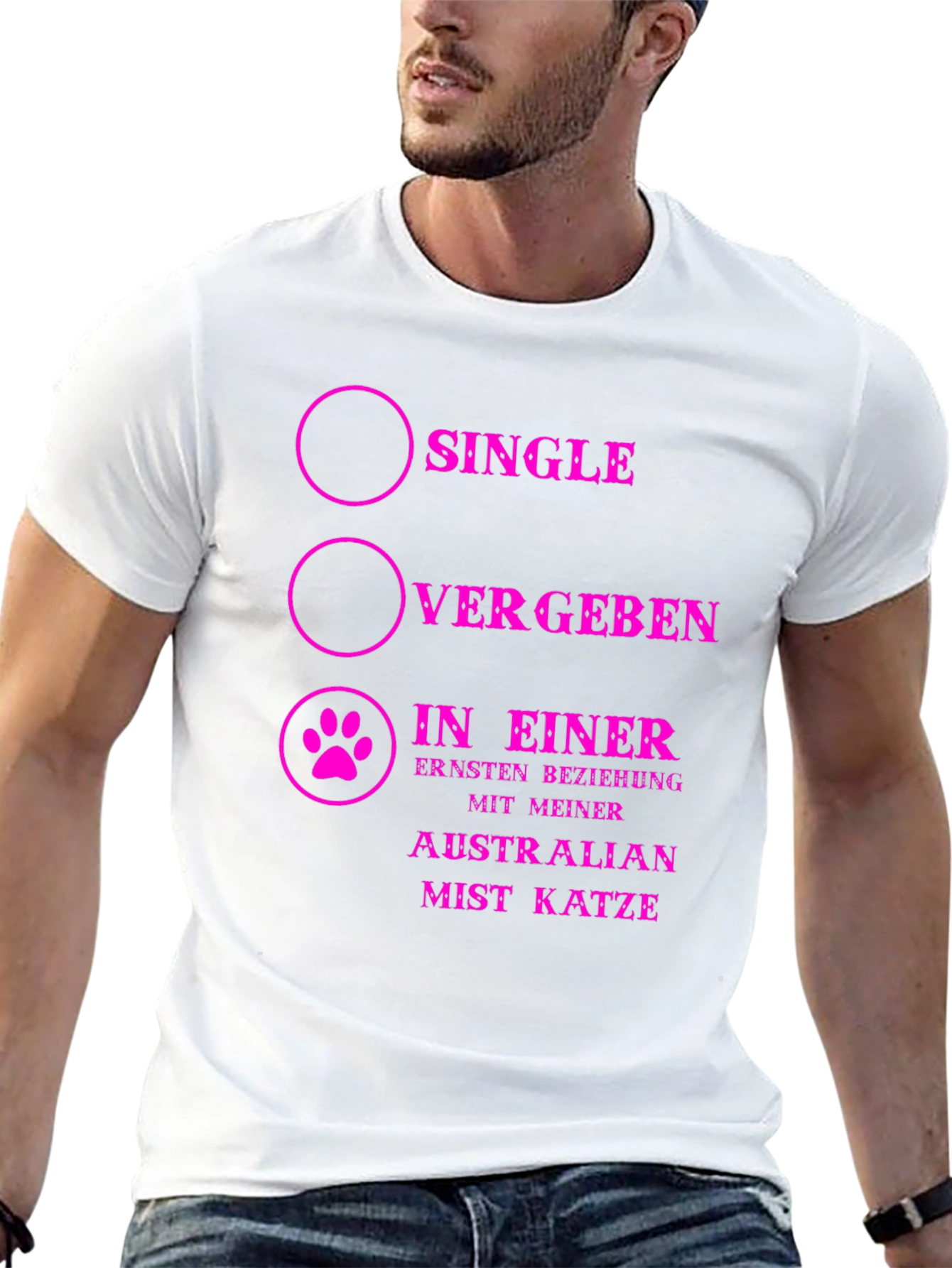 Single Vergeben Australian Mist Katze T-Shirt