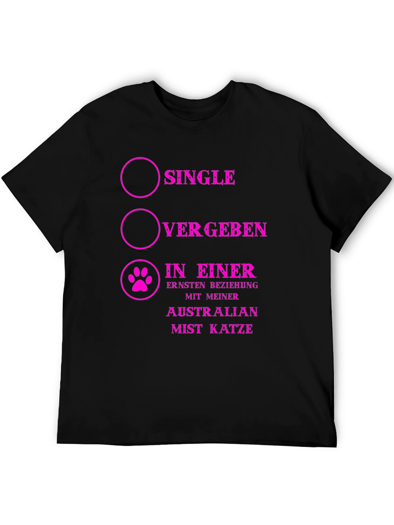 Single Vergeben Australian Mist Katze T-Shirt