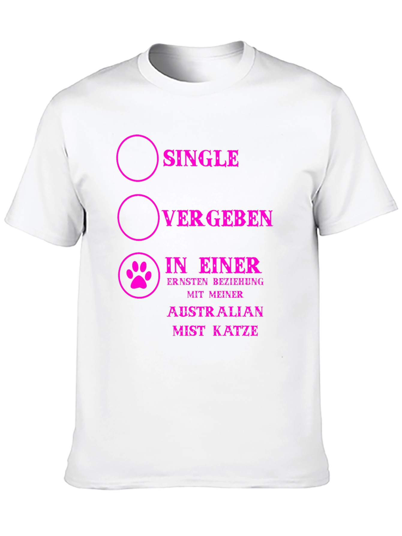 Single Vergeben Australian Mist Katze T-Shirt