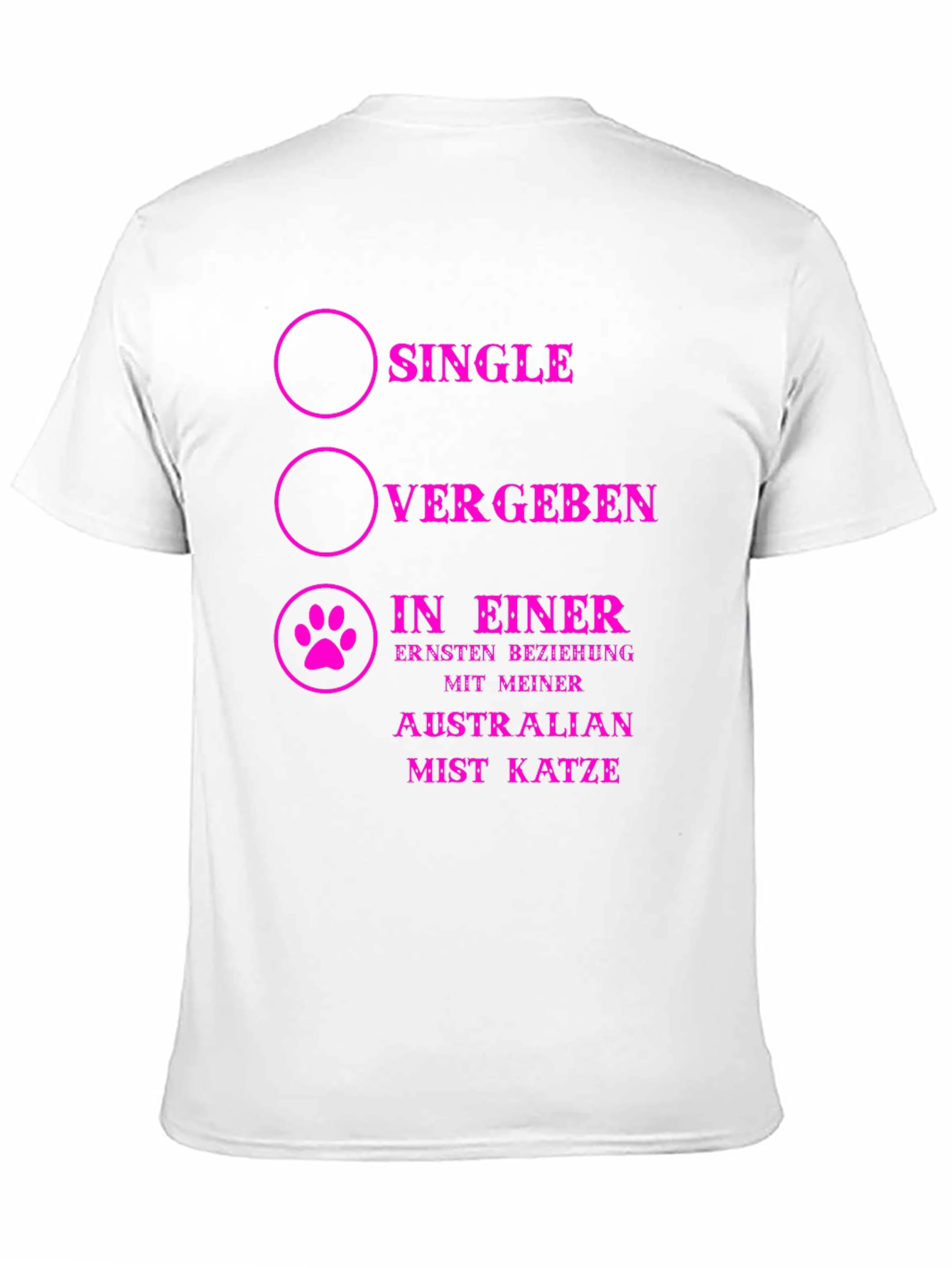 Single Vergeben Australian Mist Katze T-Shirt