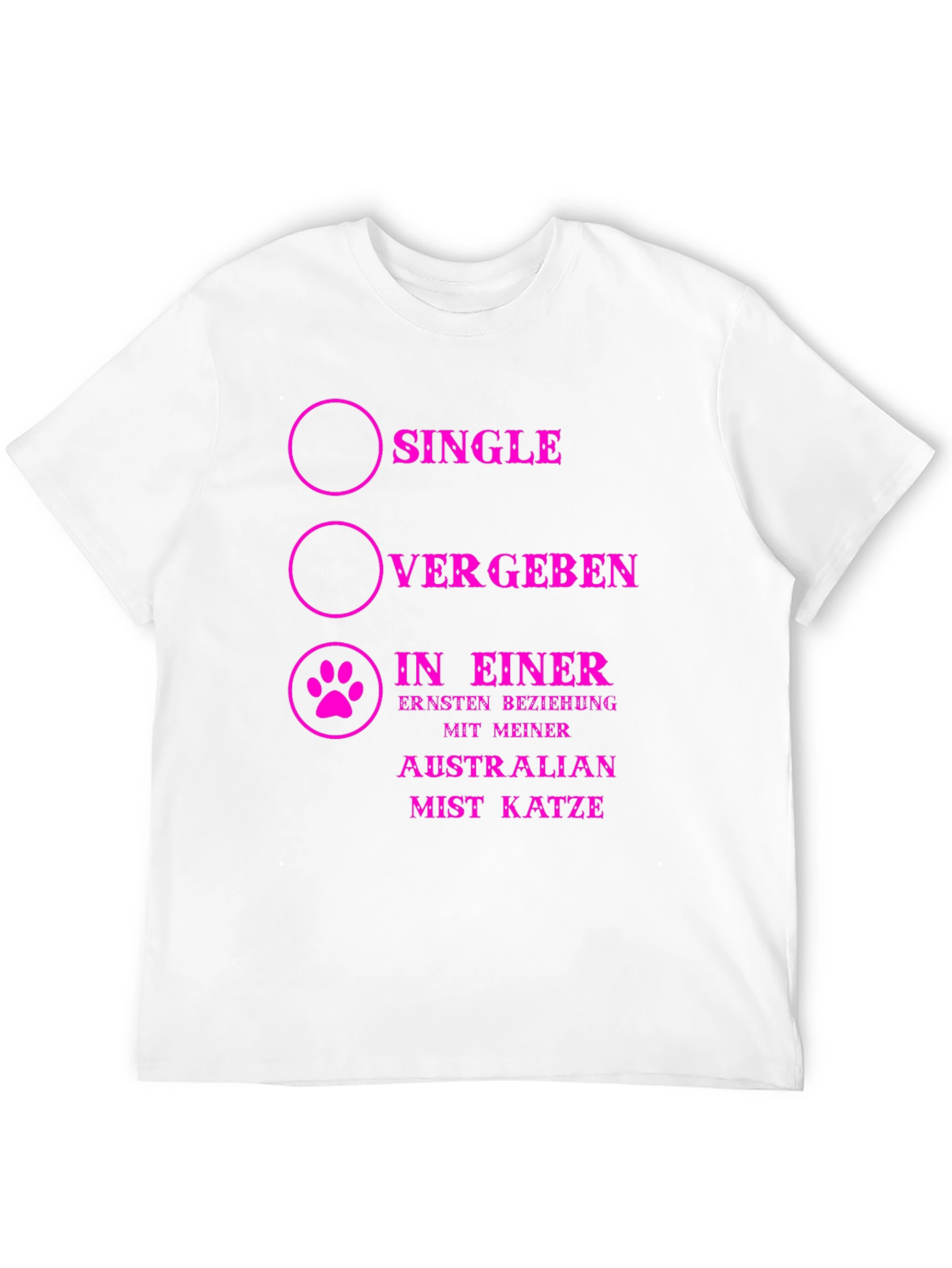 Single Vergeben Australian Mist Katze T-Shirt