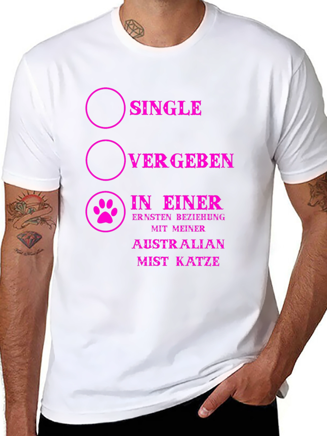 Single Vergeben Australian Mist Katze T-Shirt