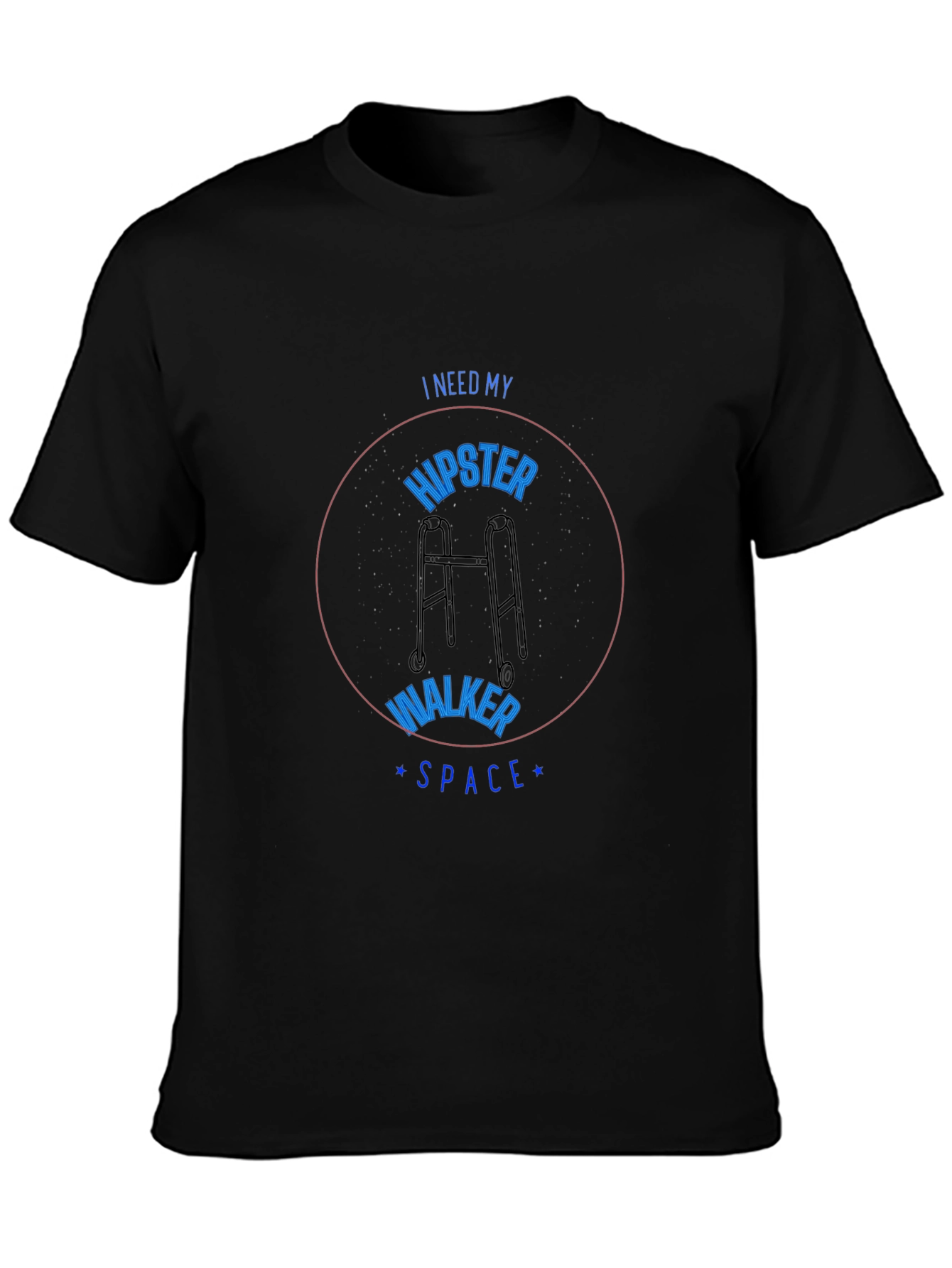 Hipster Walker Space Graphic T-Shirt