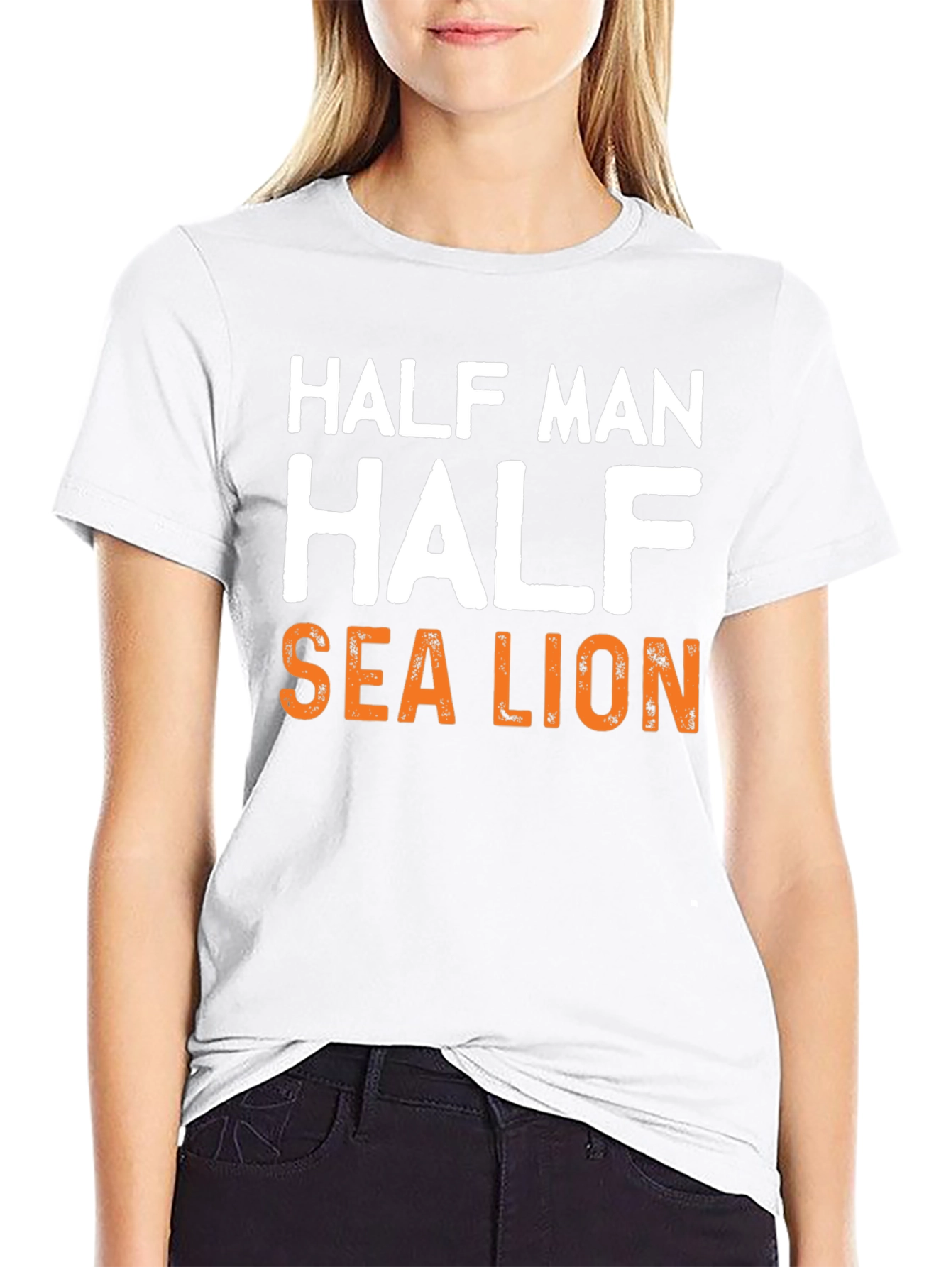 Half Man Half Sea Lion Graphic T-Shirt