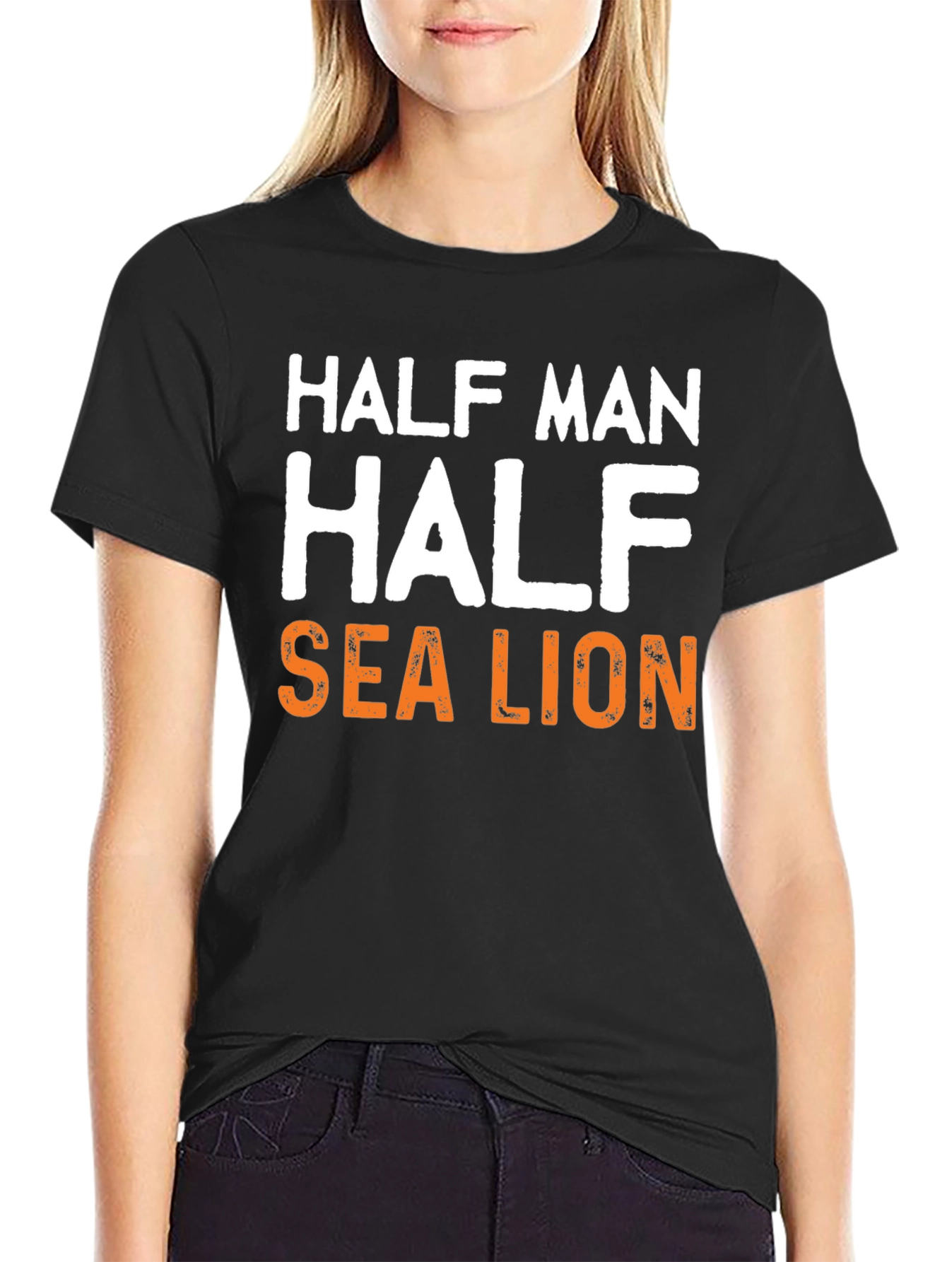 Half Man Half Sea Lion Graphic T-Shirt