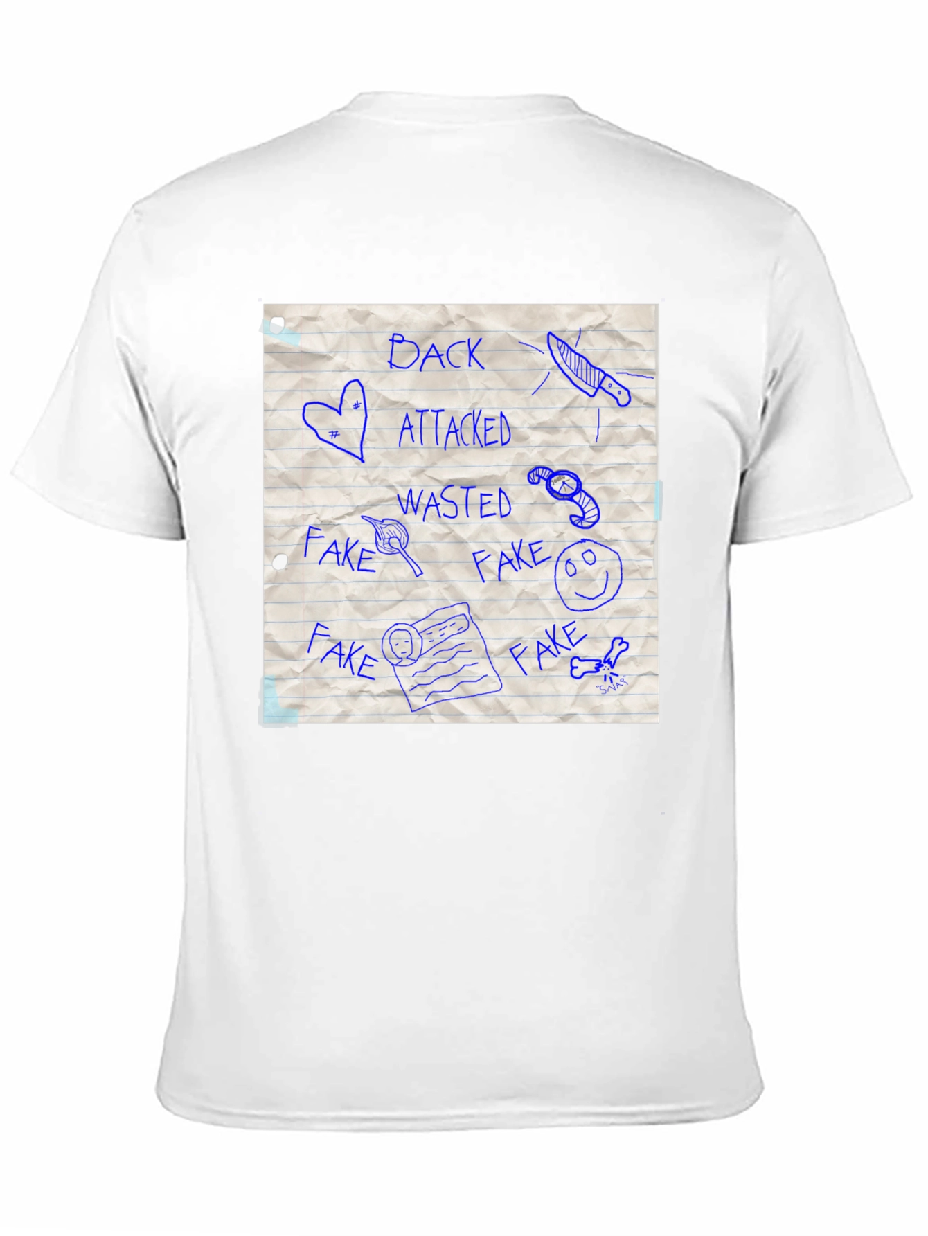 Sketchbook Style Graphic Tee - Back Stabbed