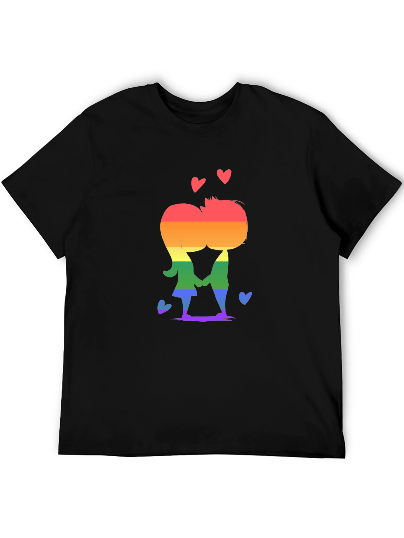 LGBT Rainbow Kissing Pair Tee