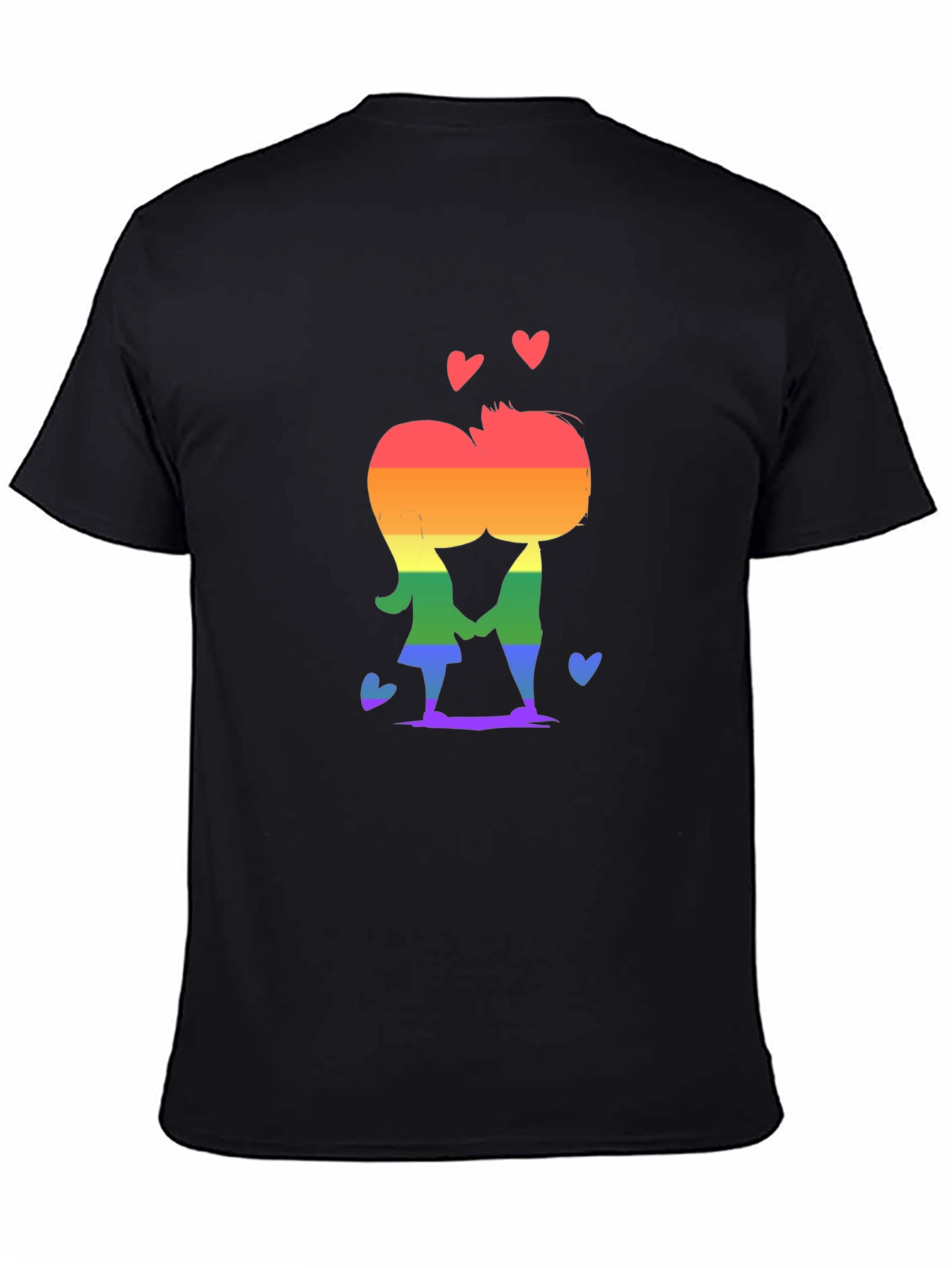 LGBT Rainbow Kissing Pair Tee