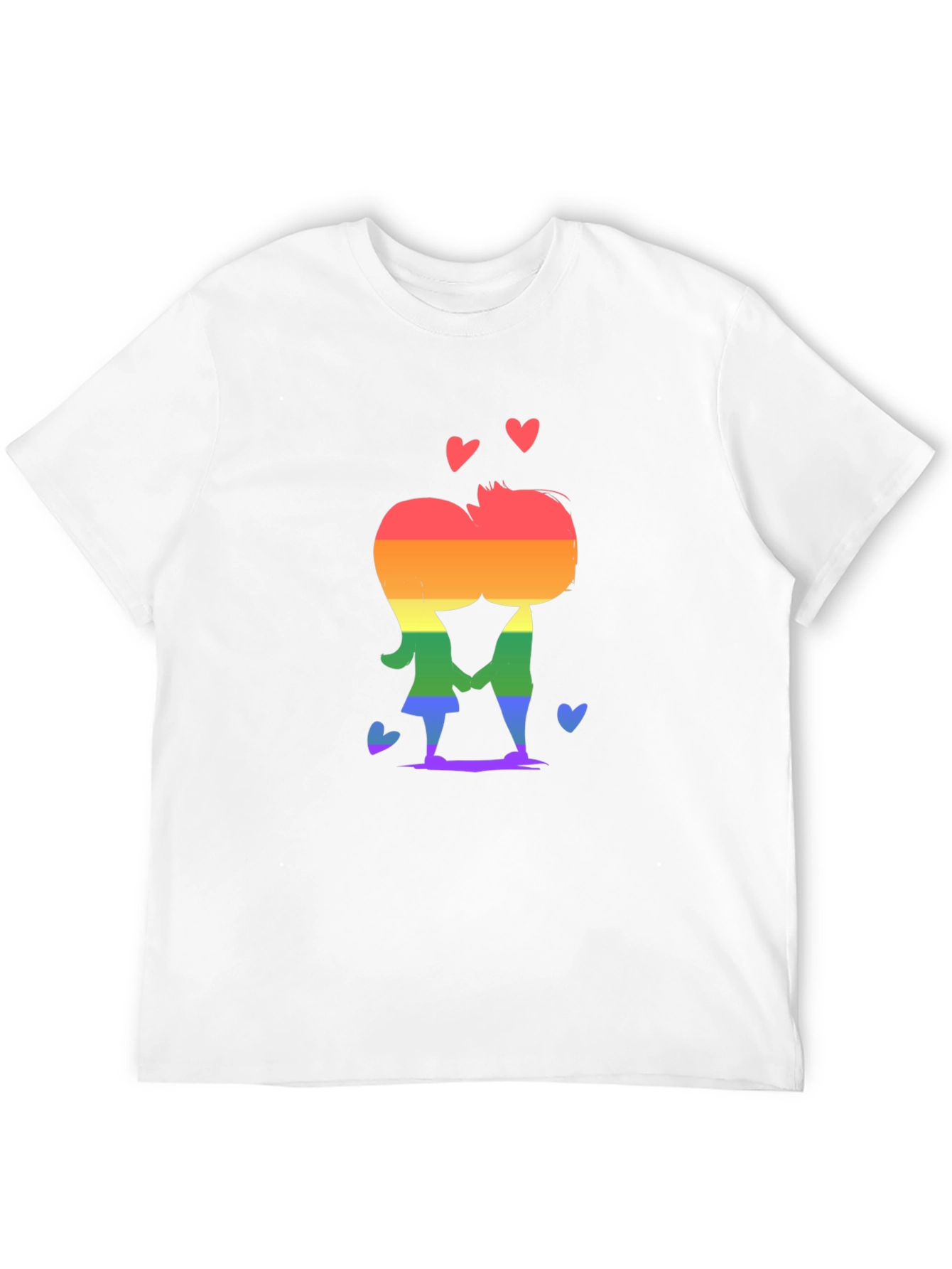 LGBT Rainbow Kissing Pair Tee