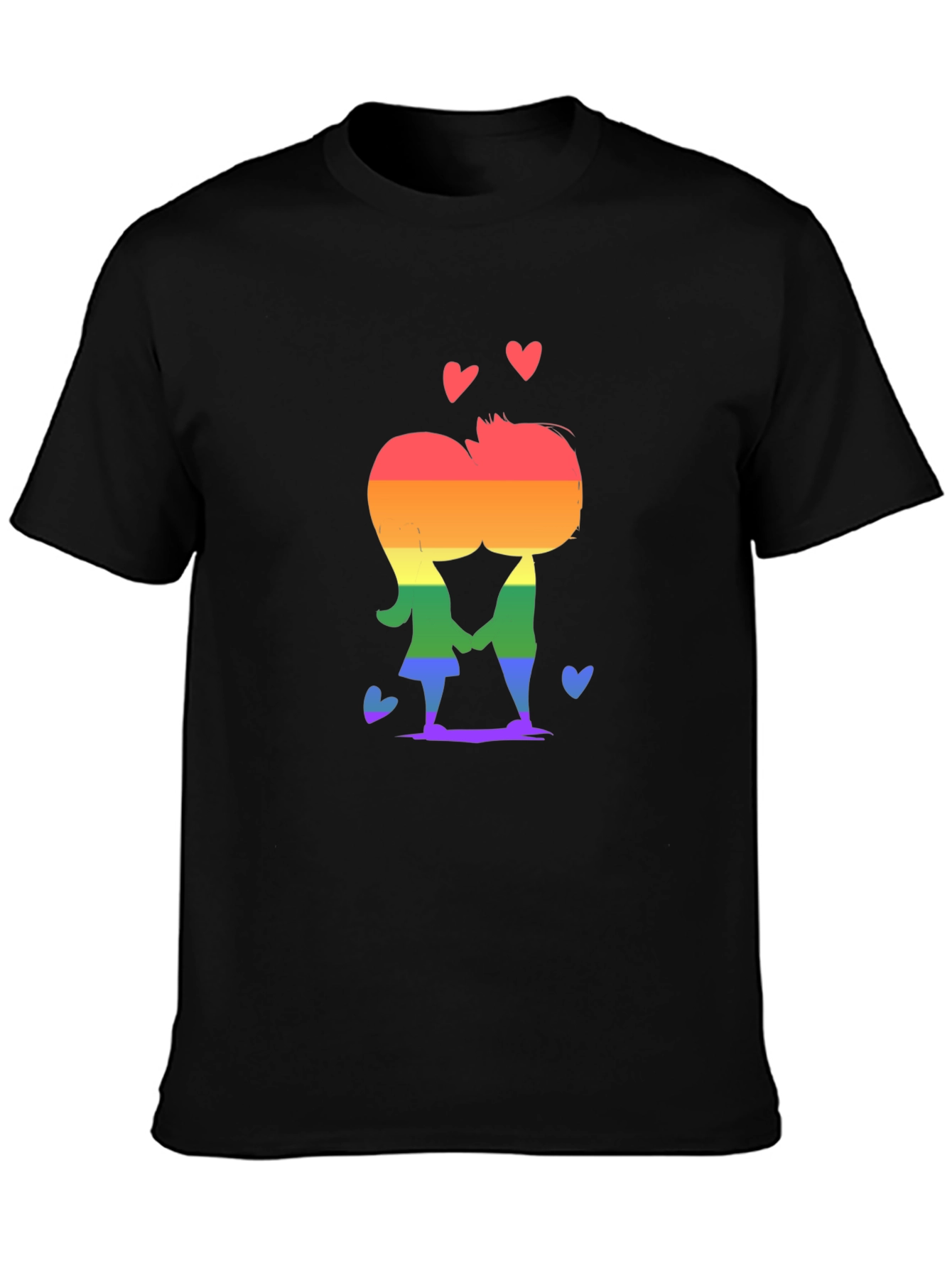 LGBT Rainbow Kissing Pair Tee