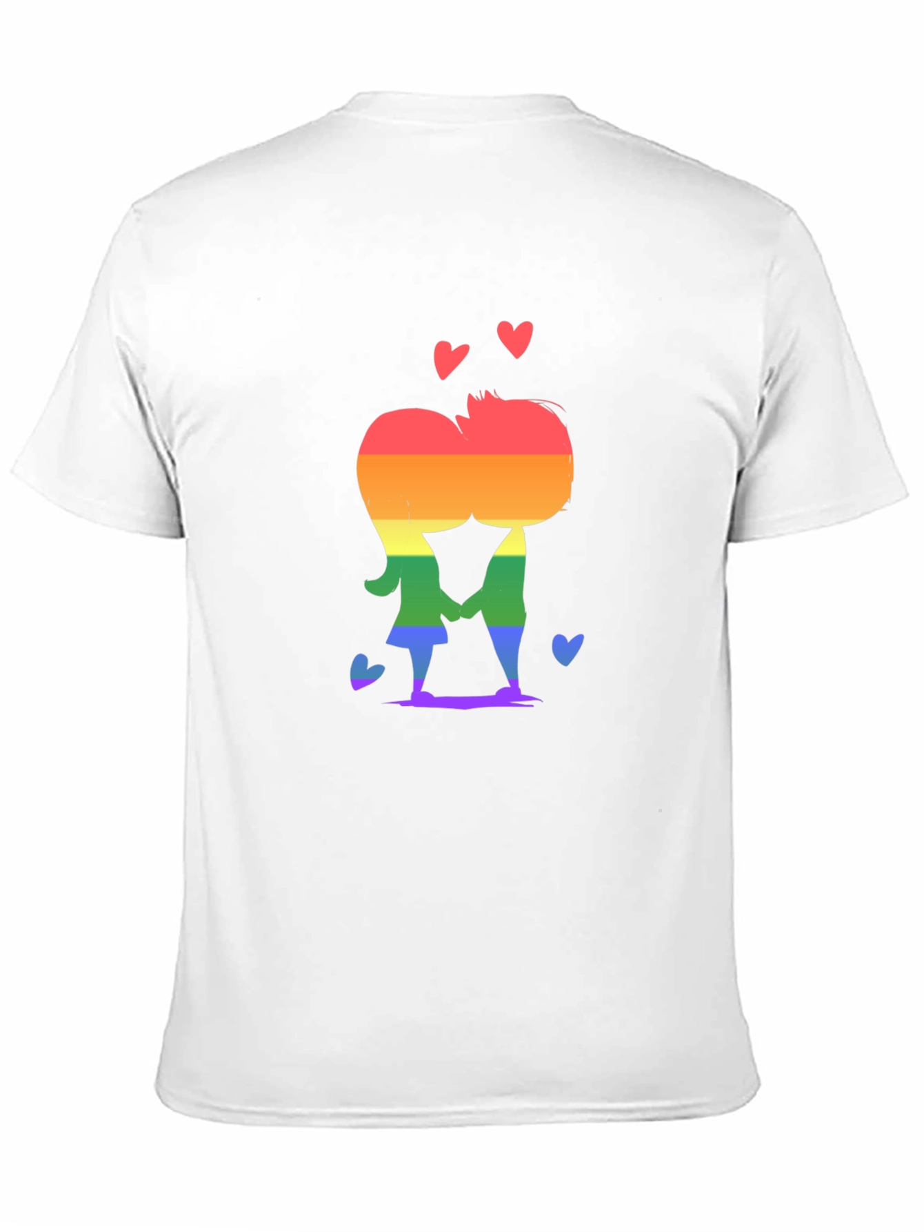 LGBT Rainbow Kissing Pair Tee