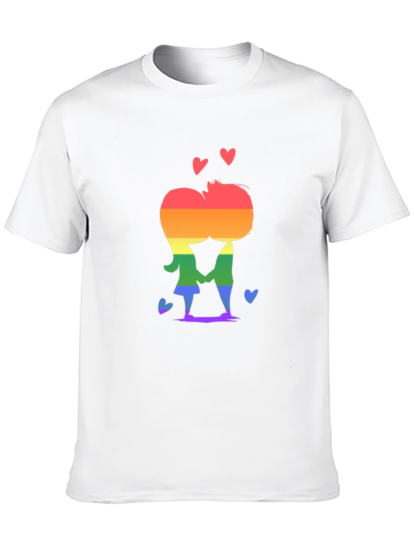LGBT Rainbow Kissing Pair Tee