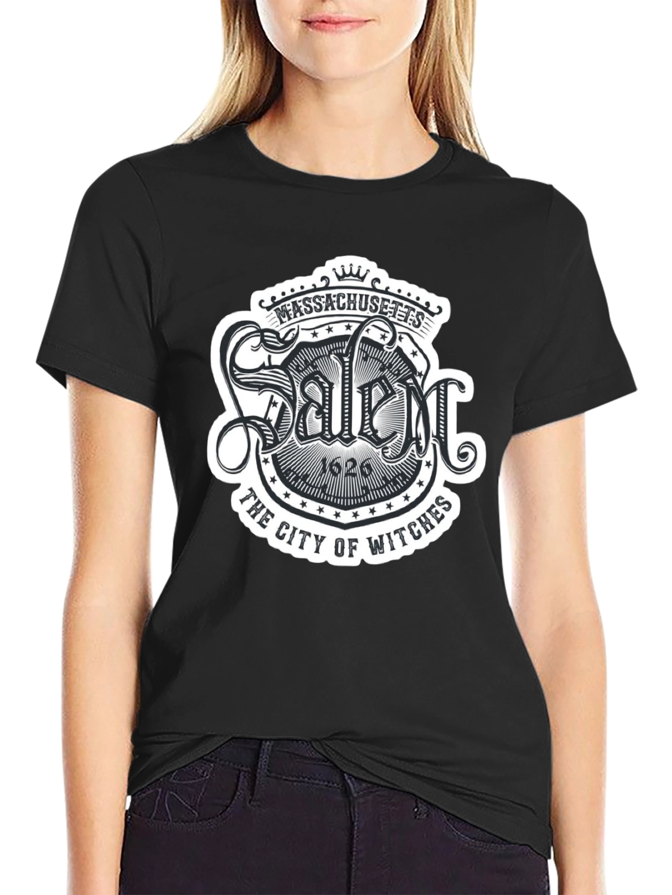 Salem Massachusetts Witch City Graphic T-Shirt