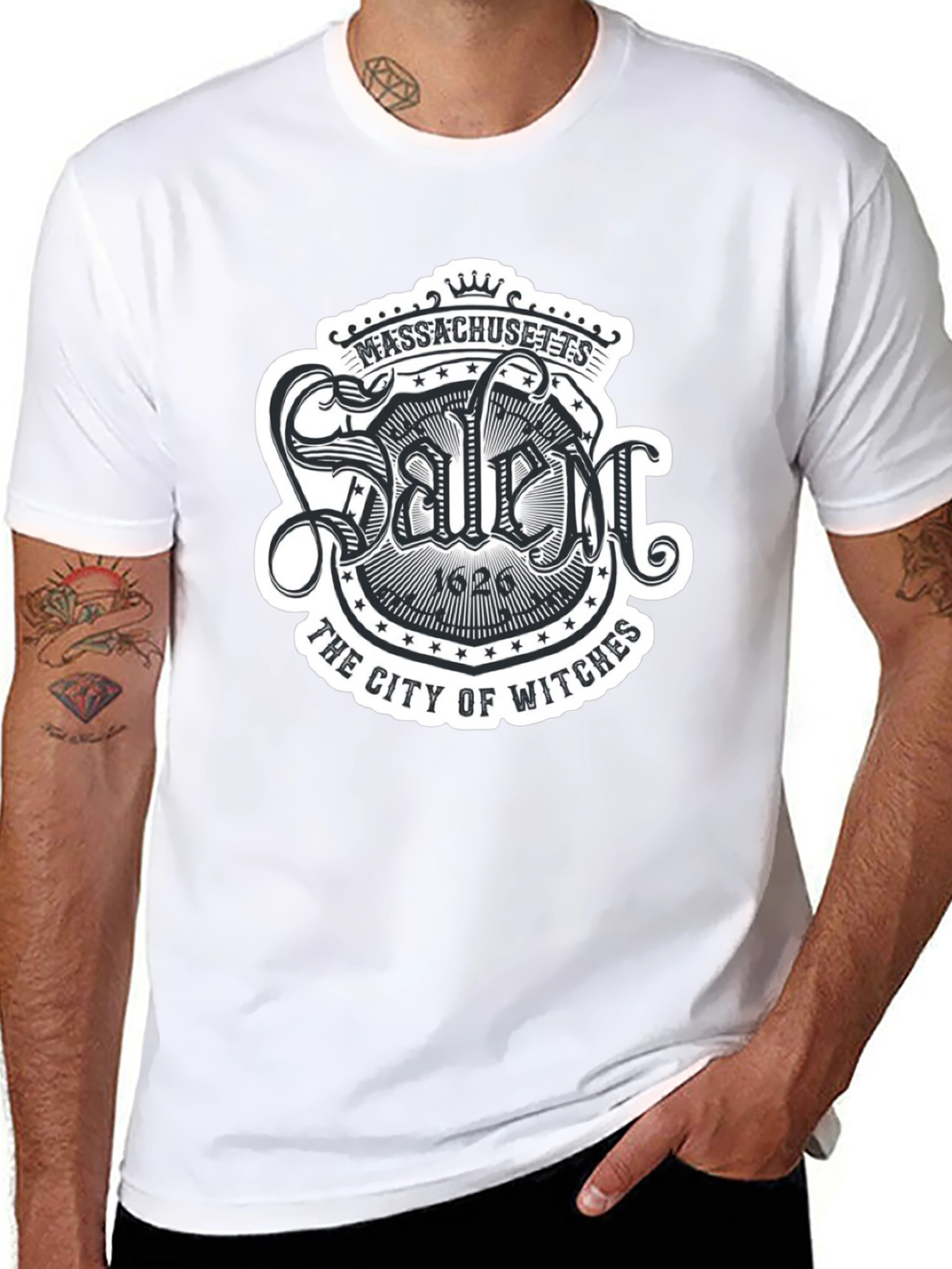 Salem Massachusetts Witch City Graphic T-Shirt