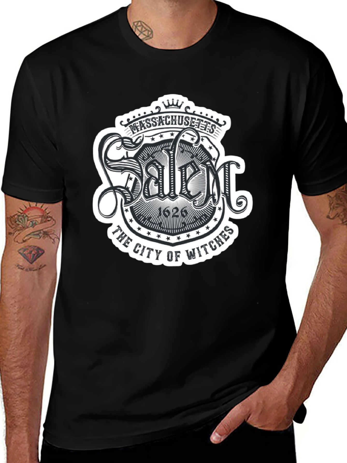 Salem Massachusetts Witch City Graphic T-Shirt