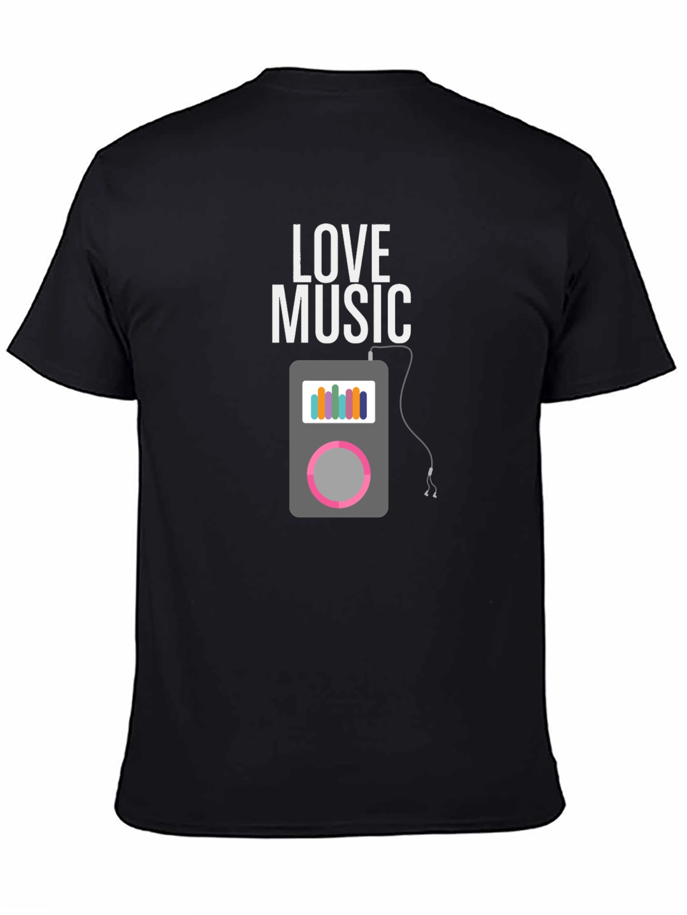 Love Music Graphic Black T-Shirt