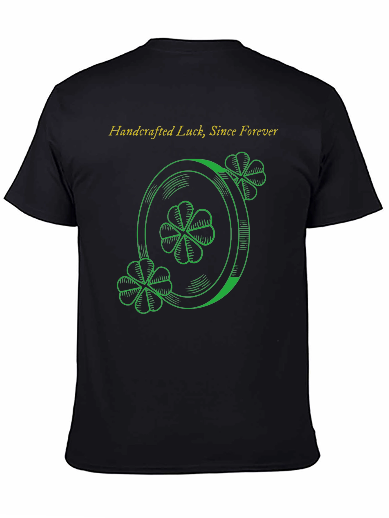 Lucky Clover Graphic T-Shirt - Handcrafted Luck