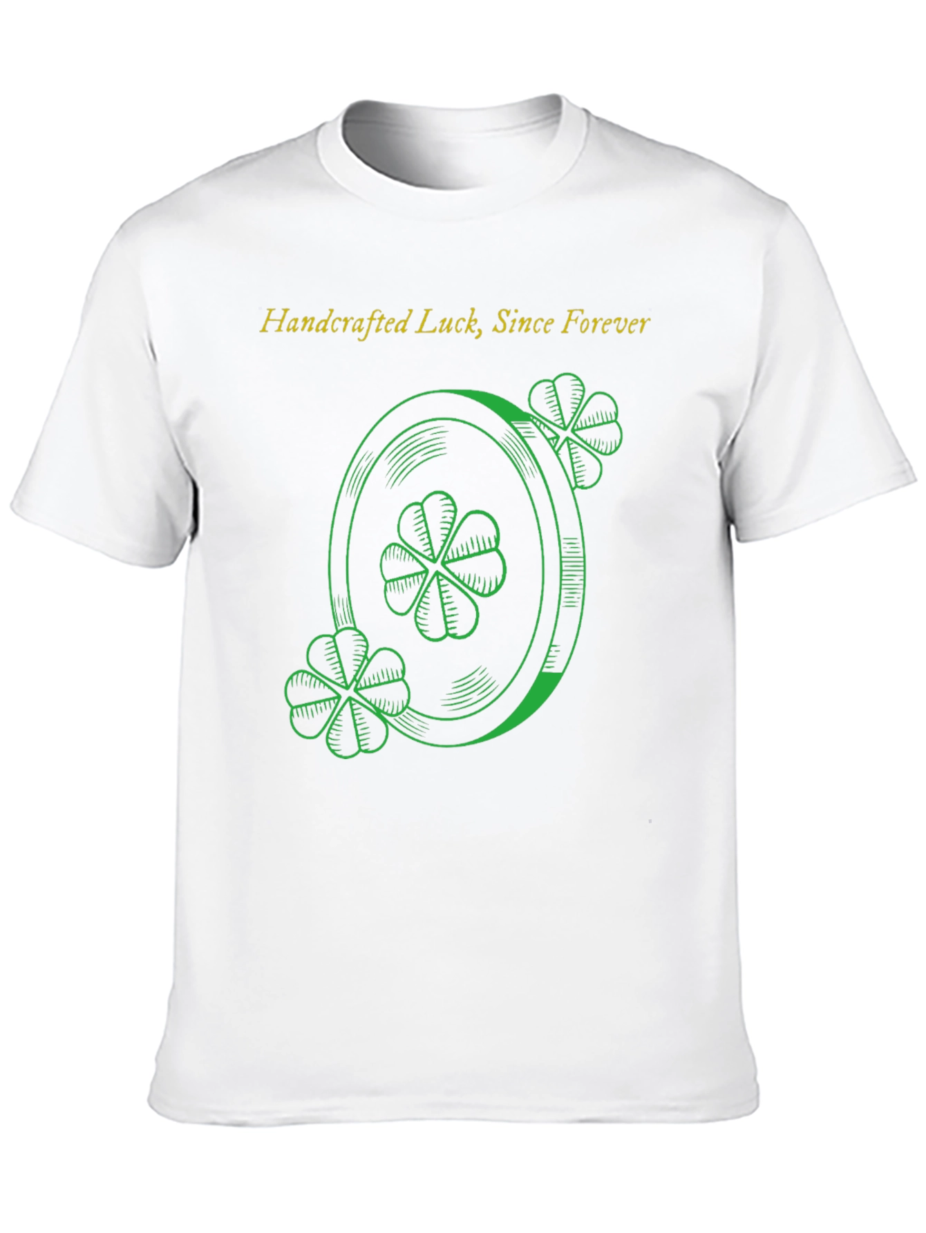 Lucky Clover Graphic T-Shirt - Handcrafted Luck