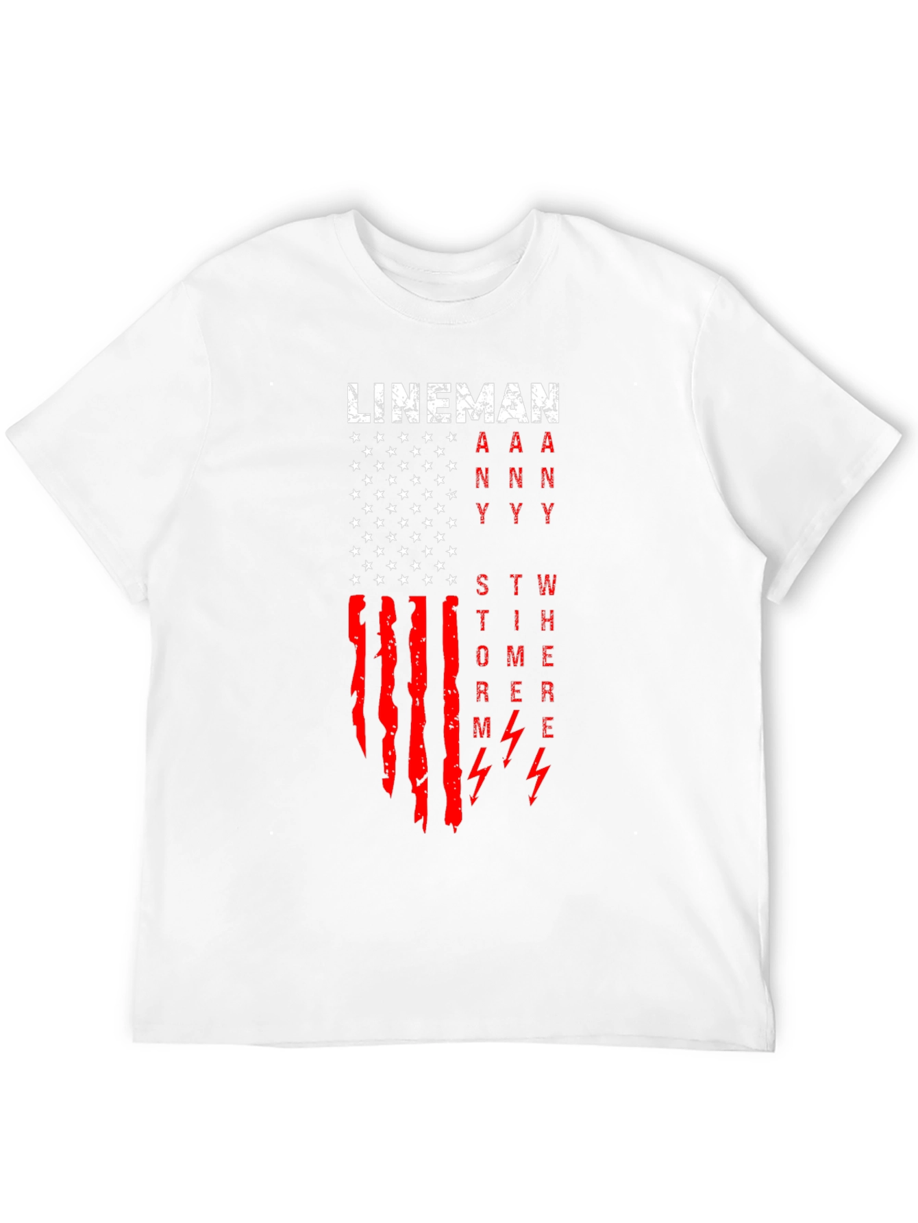 Lineman American Flag Graphic T-Shirt