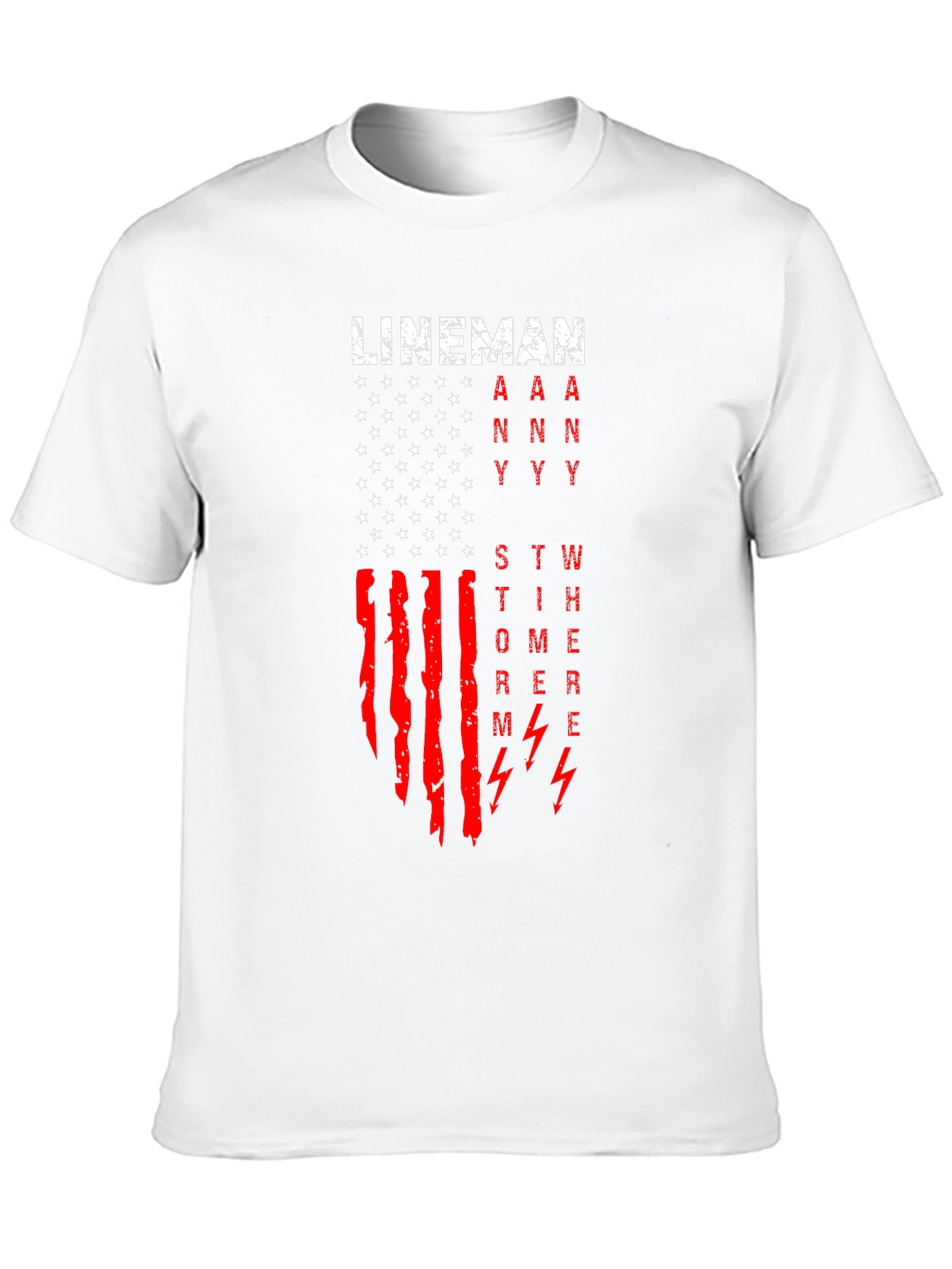 Lineman American Flag Graphic T-Shirt