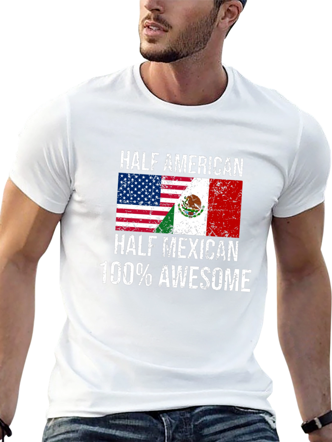 Half American Half Mexican Graphic Tee