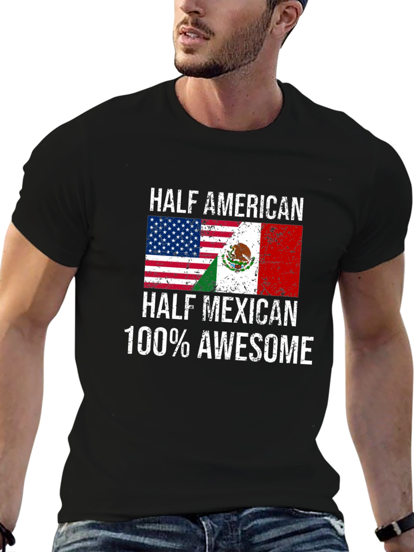 Half American Half Mexican Graphic Tee