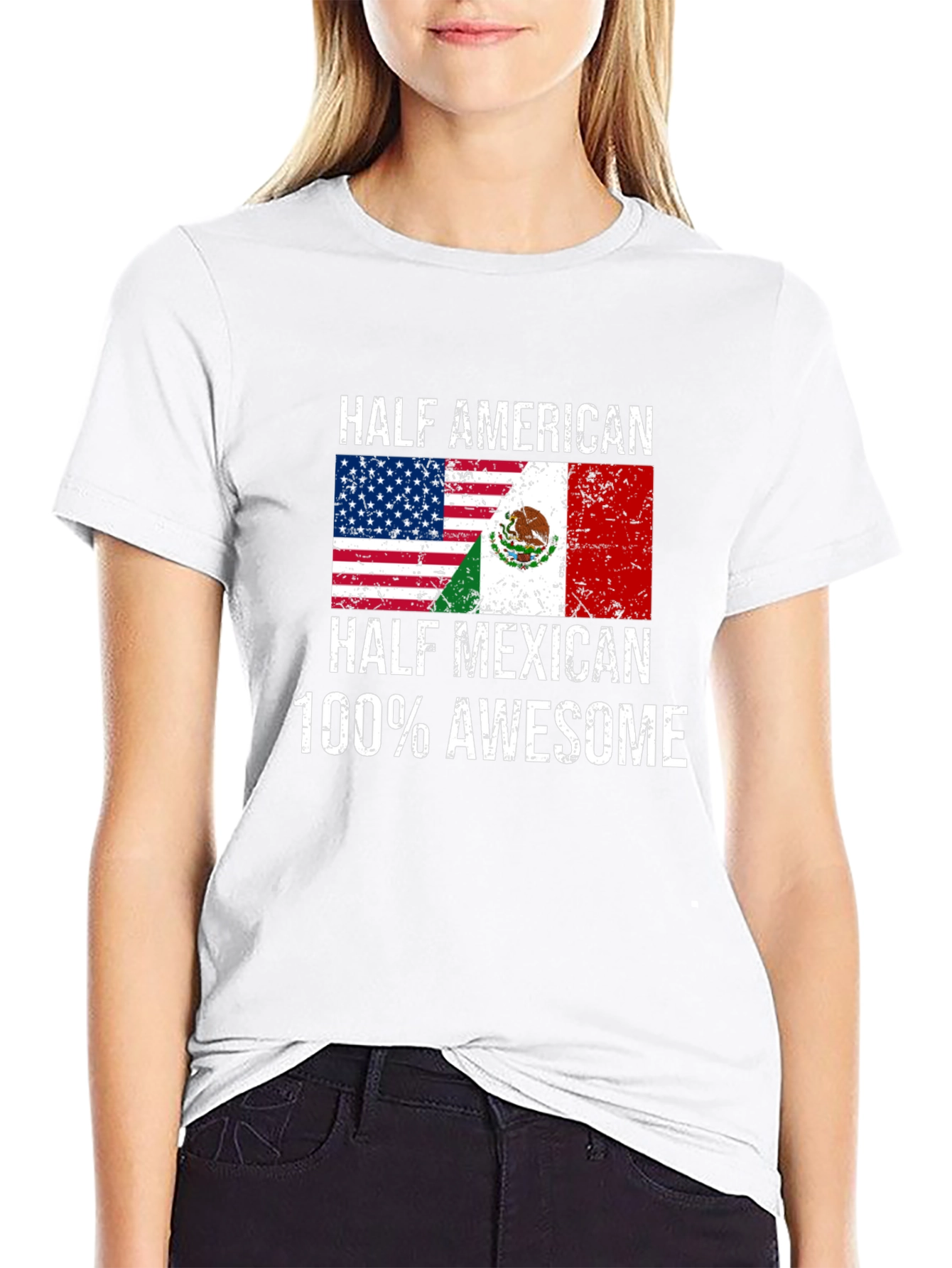 Half American Half Mexican Graphic Tee
