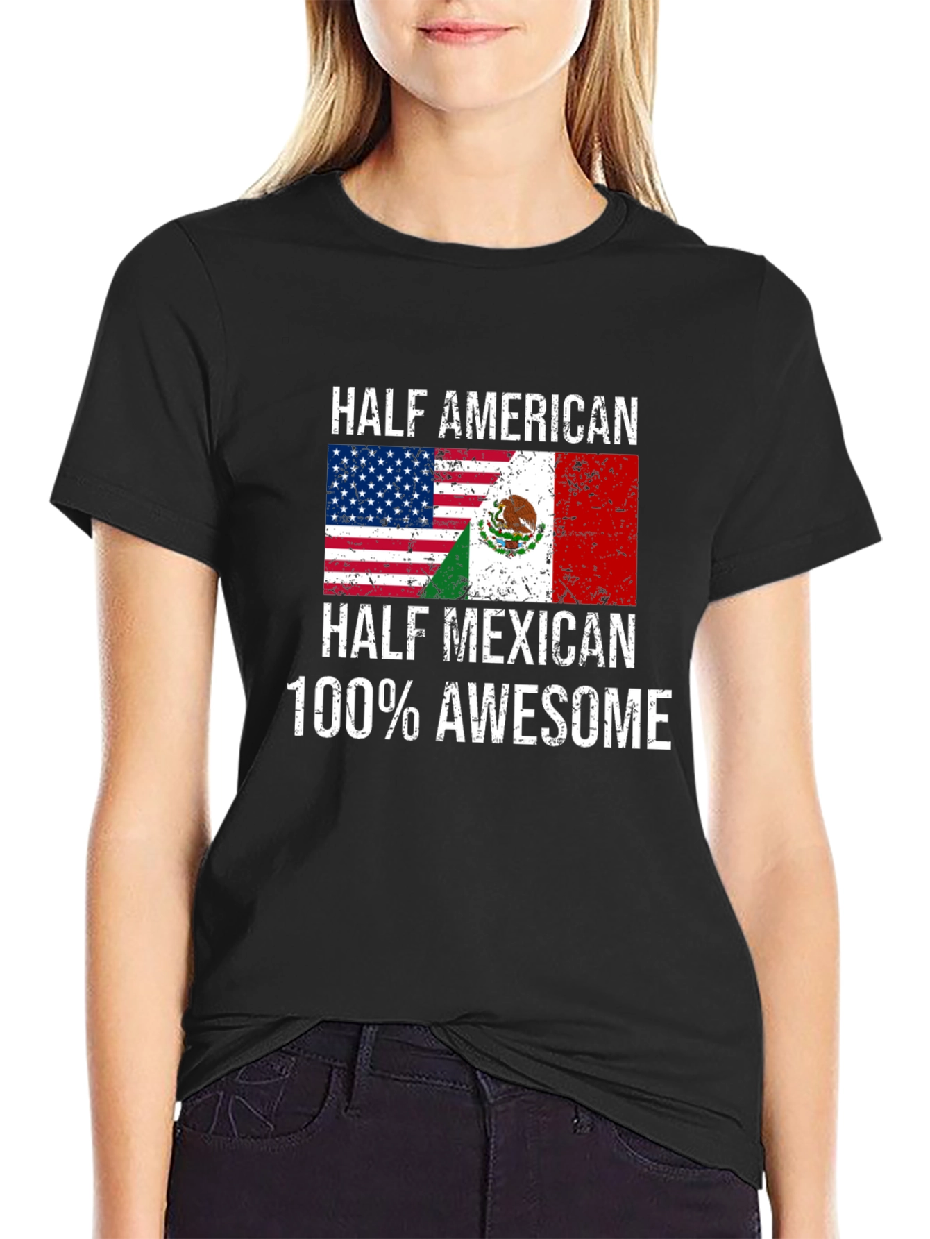 Half American Half Mexican Graphic Tee