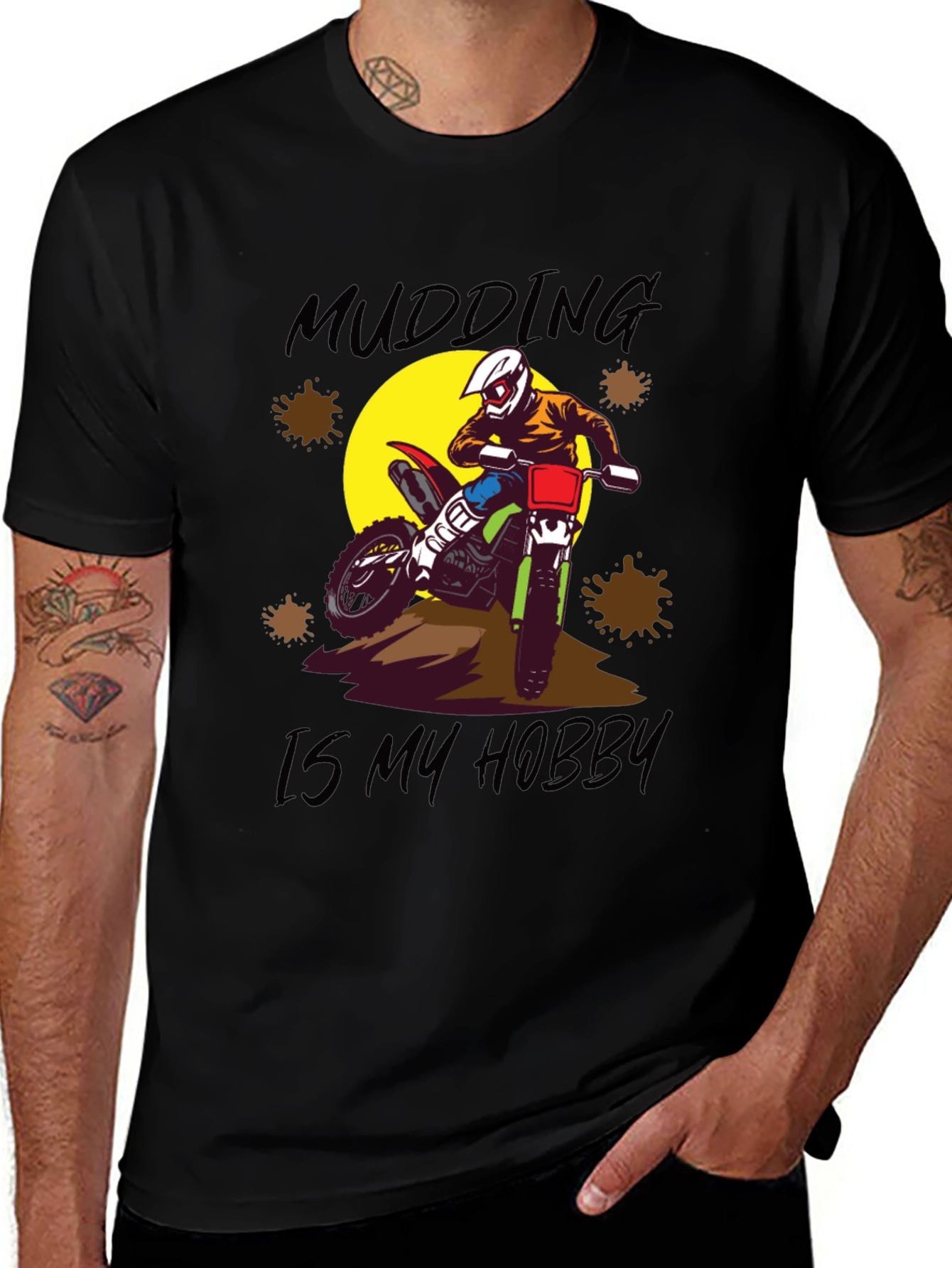 Mudding is My Hobby T-Shirt - Dirt Bike Design