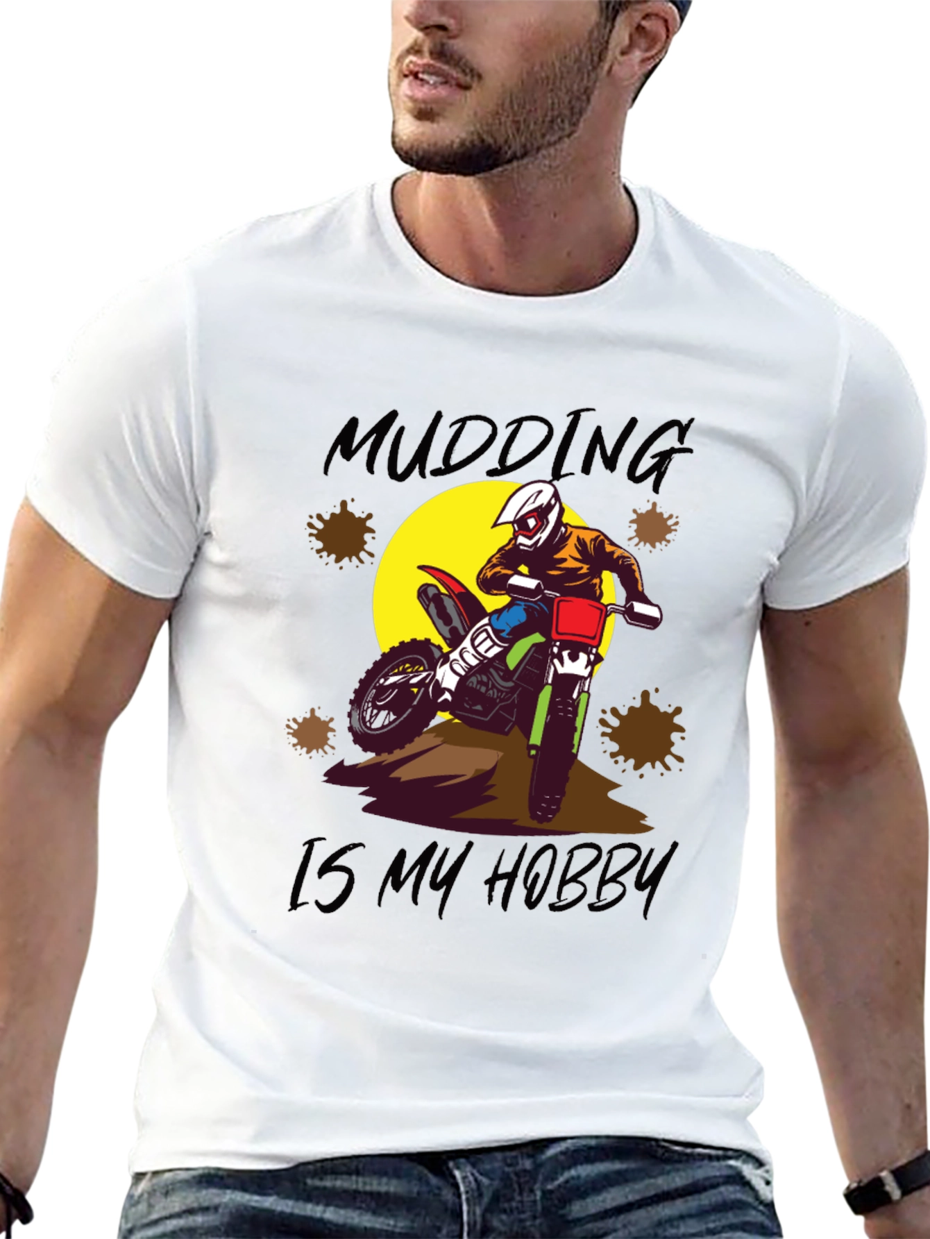 Mudding is My Hobby T-Shirt - Dirt Bike Design