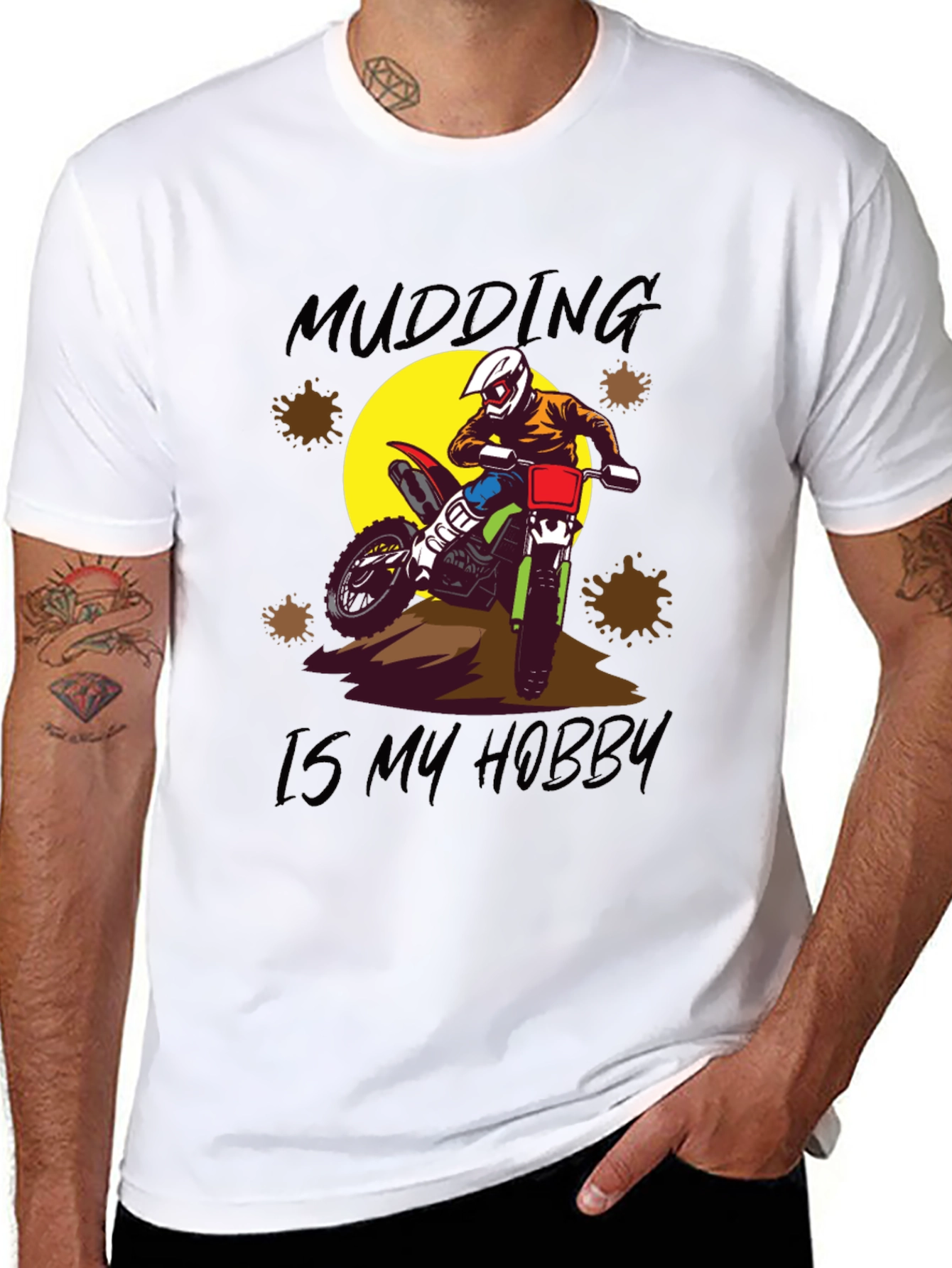 Mudding is My Hobby T-Shirt - Dirt Bike Design