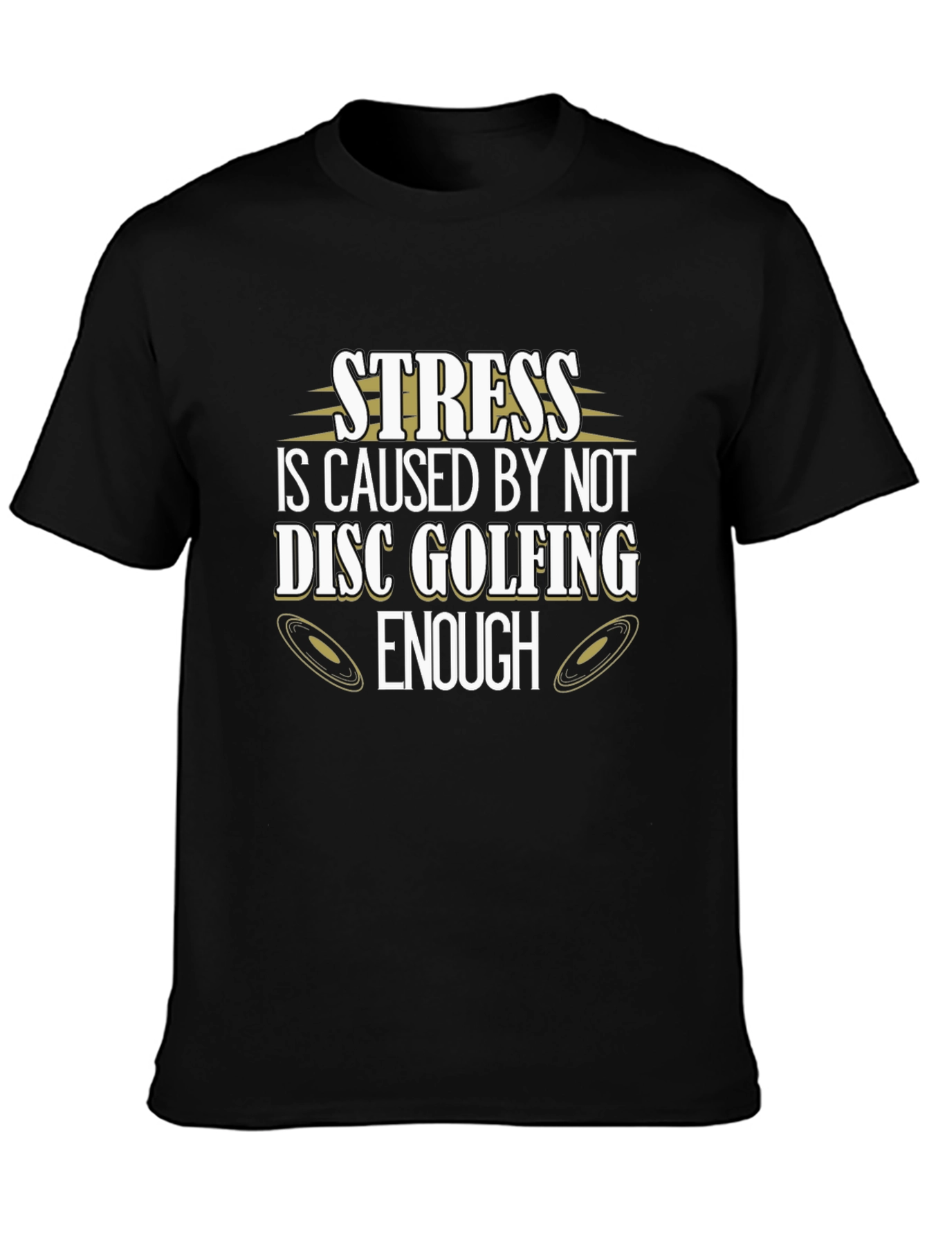 Stress Disc Golfing Black Tee