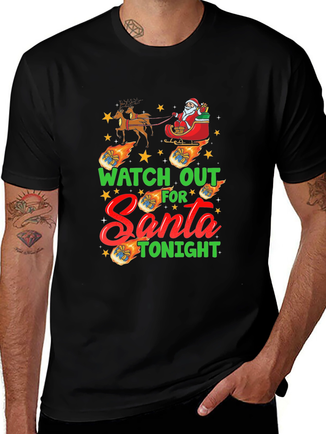Watch Out For Santa Tonight Funny T-Shirt