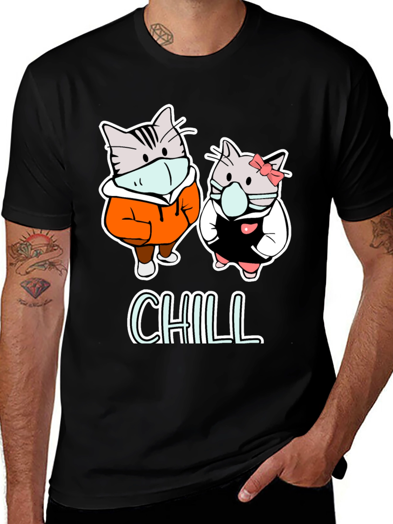 Chill Cats Graphic Tee - Cozy & Cute
