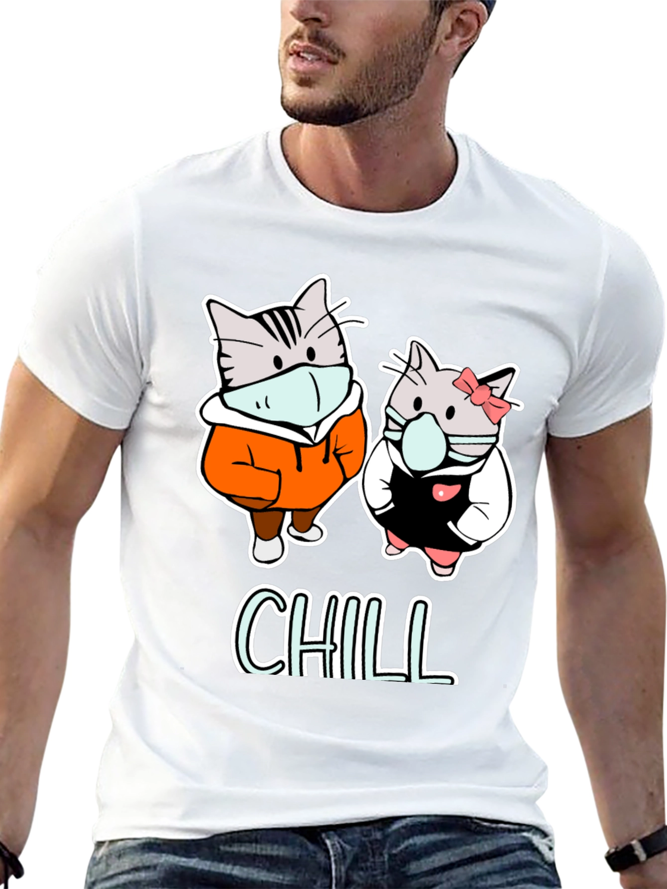 Chill Cats Graphic Tee - Cozy & Cute