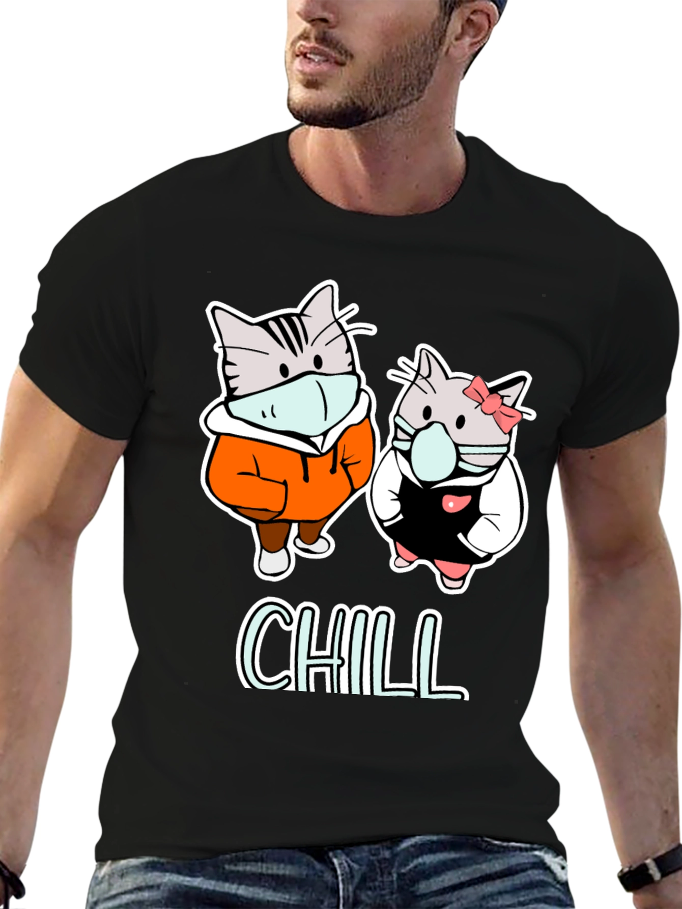 Chill Cats Graphic Tee - Cozy & Cute