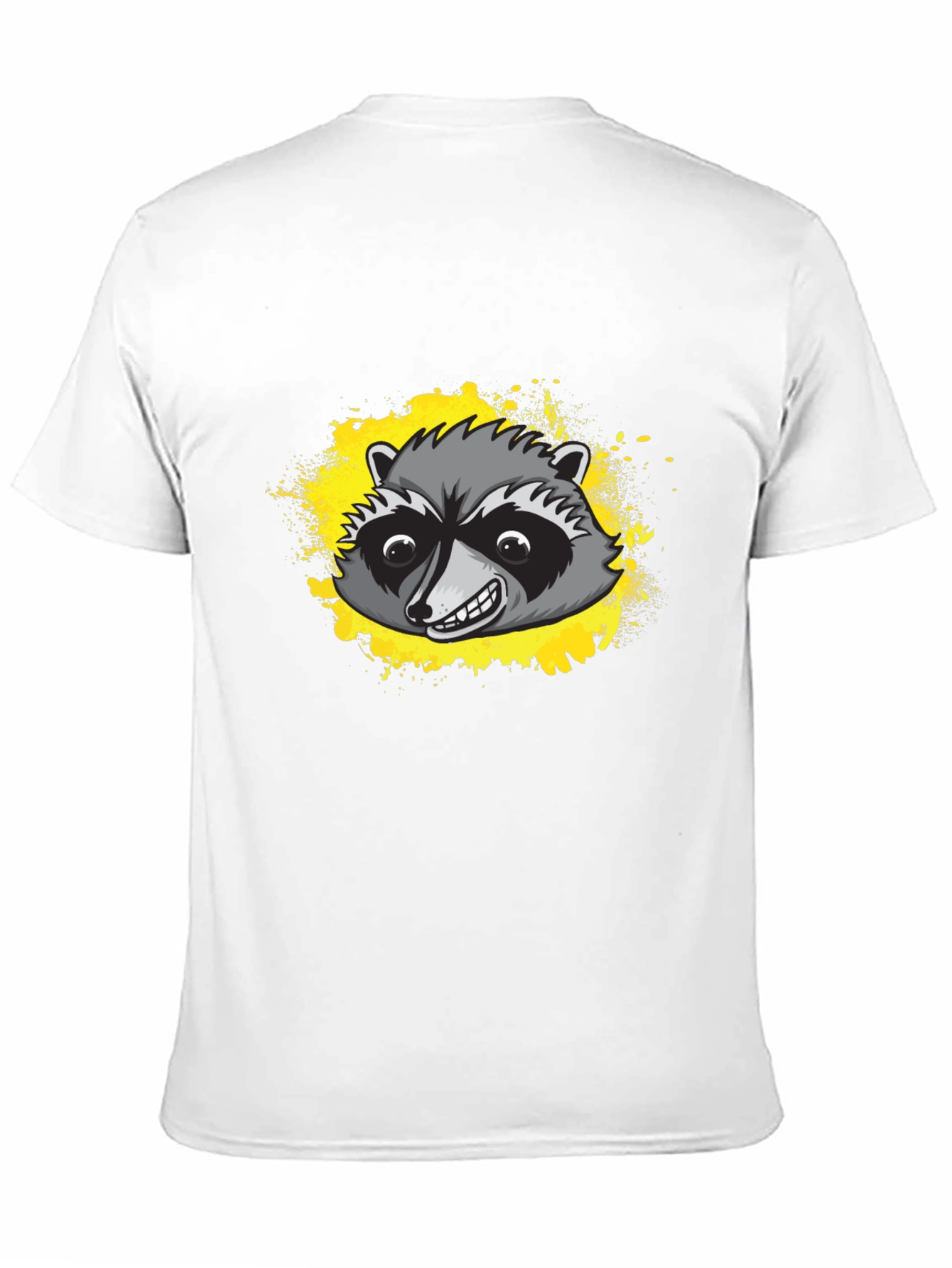 Raccoon Graphic Tee - Black Cotton T-Shirt