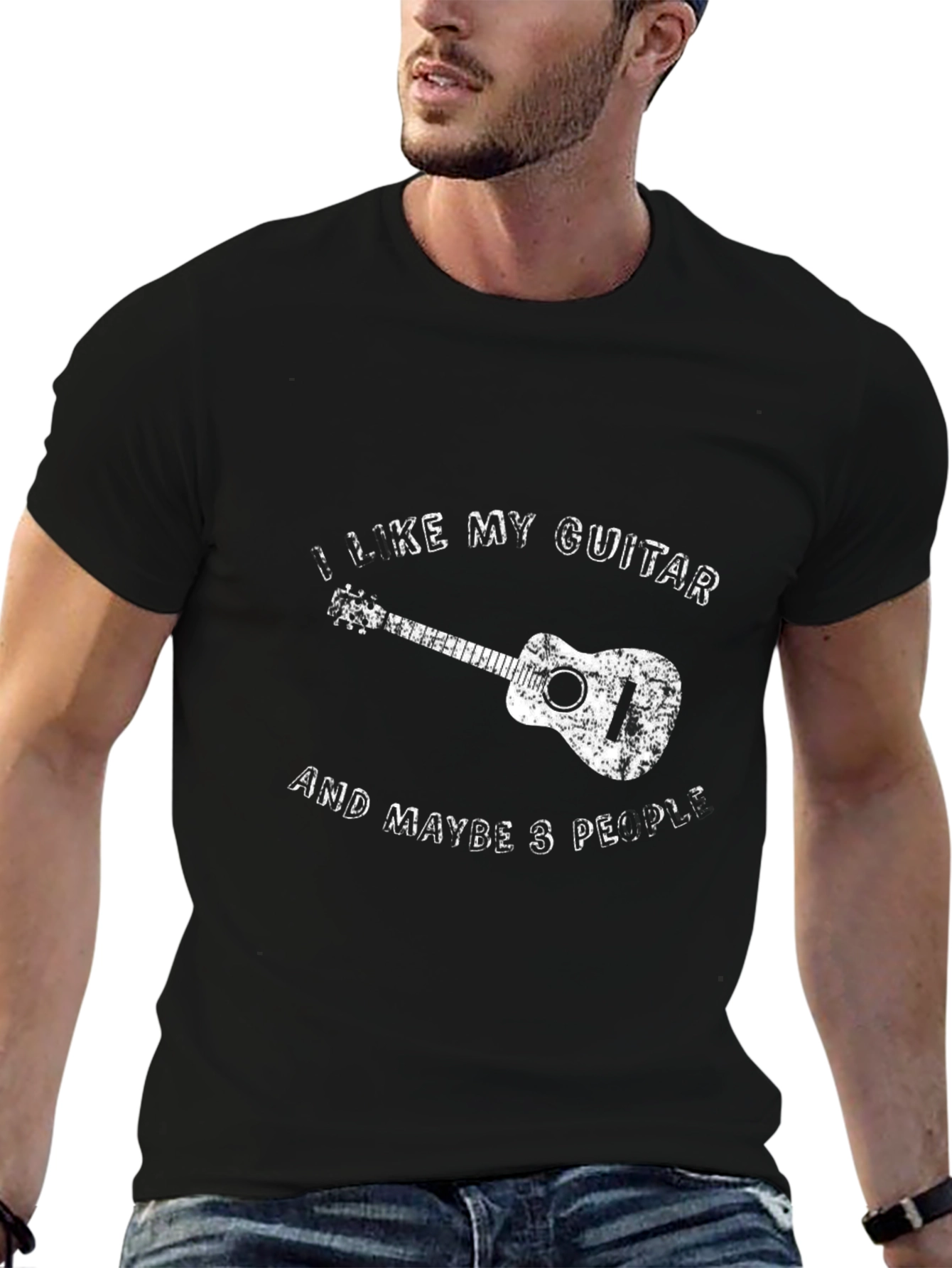 I Like My Guitar T-Shirt - Musician Novelty Tee