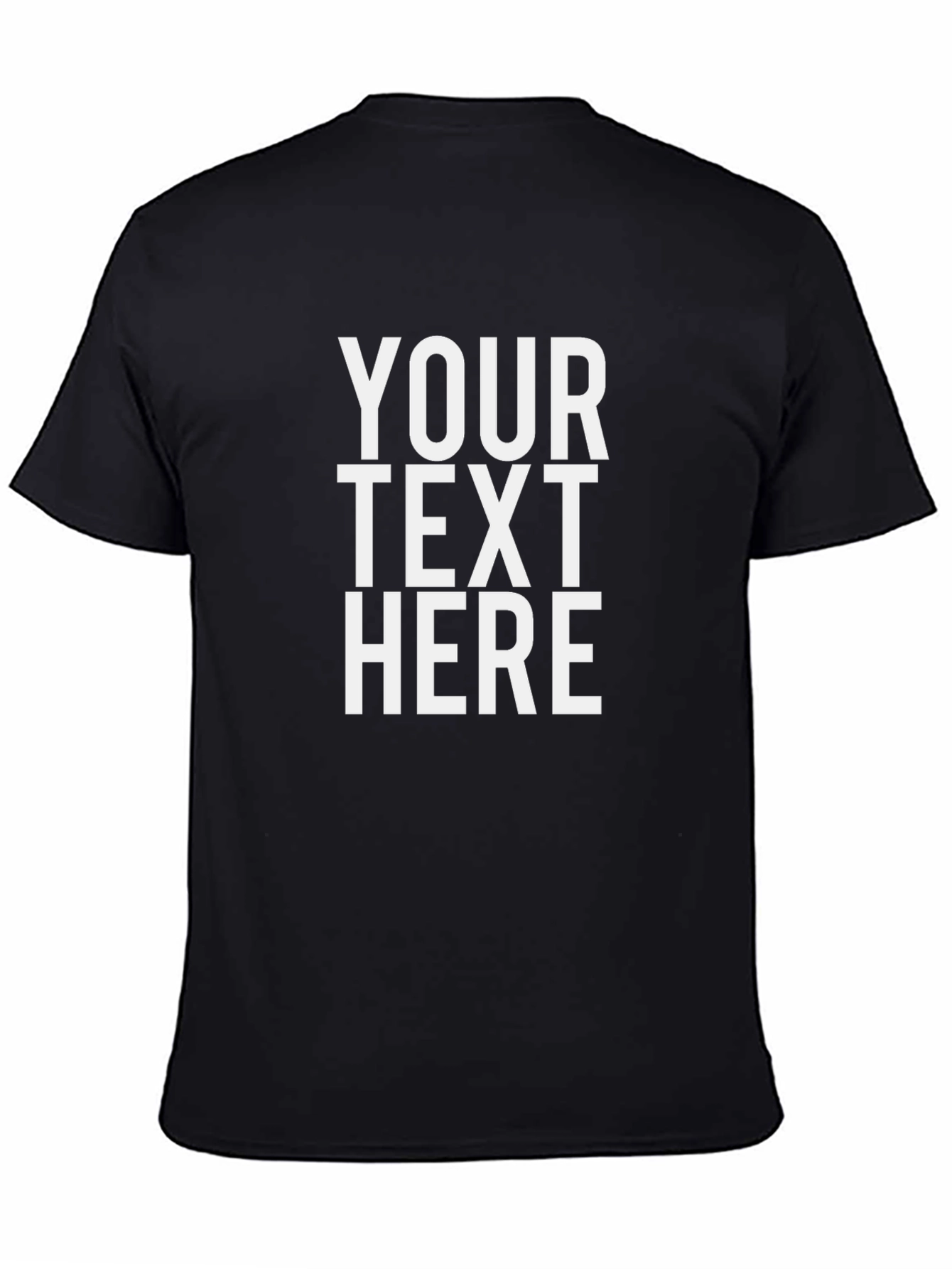 Customizable Black T-Shirt: Add Your Text!