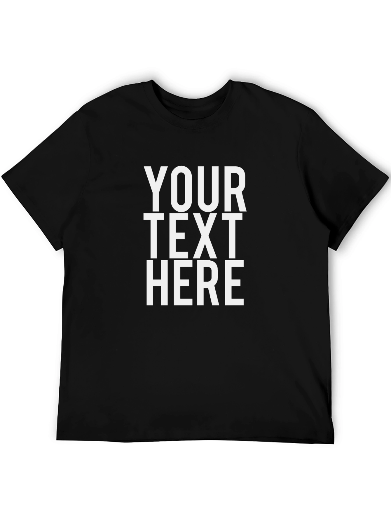 Customizable Black T-Shirt: Add Your Text!