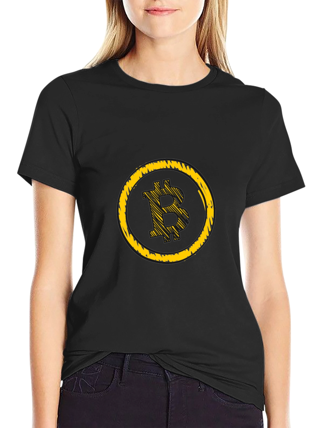 Bitcoin Logo Tee - Black Crypto Shirt
